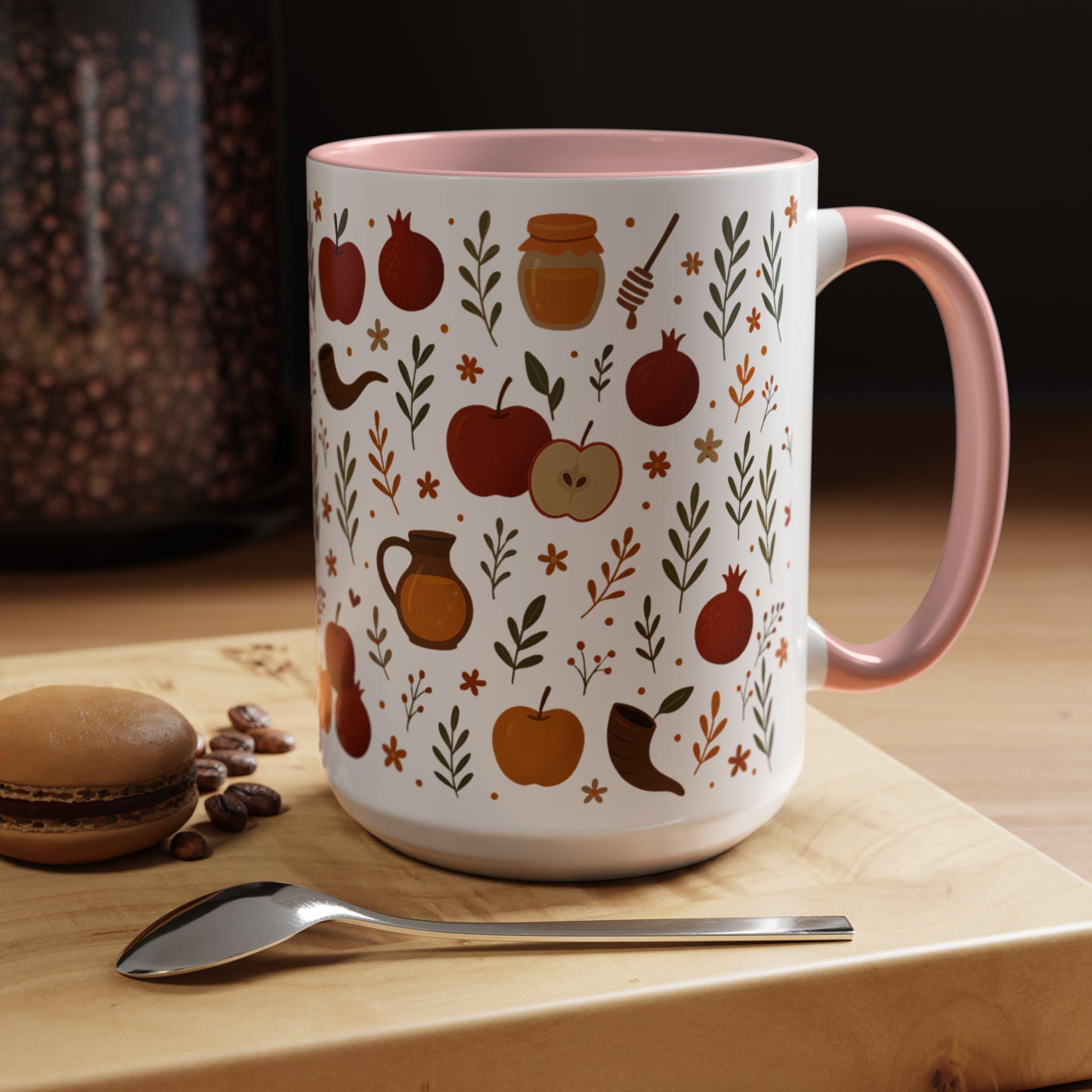 Rosh Hashanah Mug, Jewish New Year Gift, Festive Coffee Cup