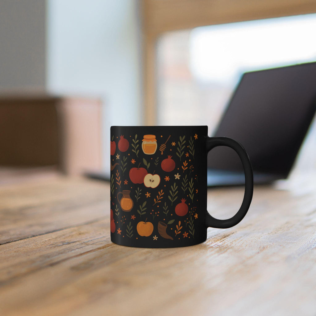 Rosh Hashanah Floral Mug, Jewish New Year Gift