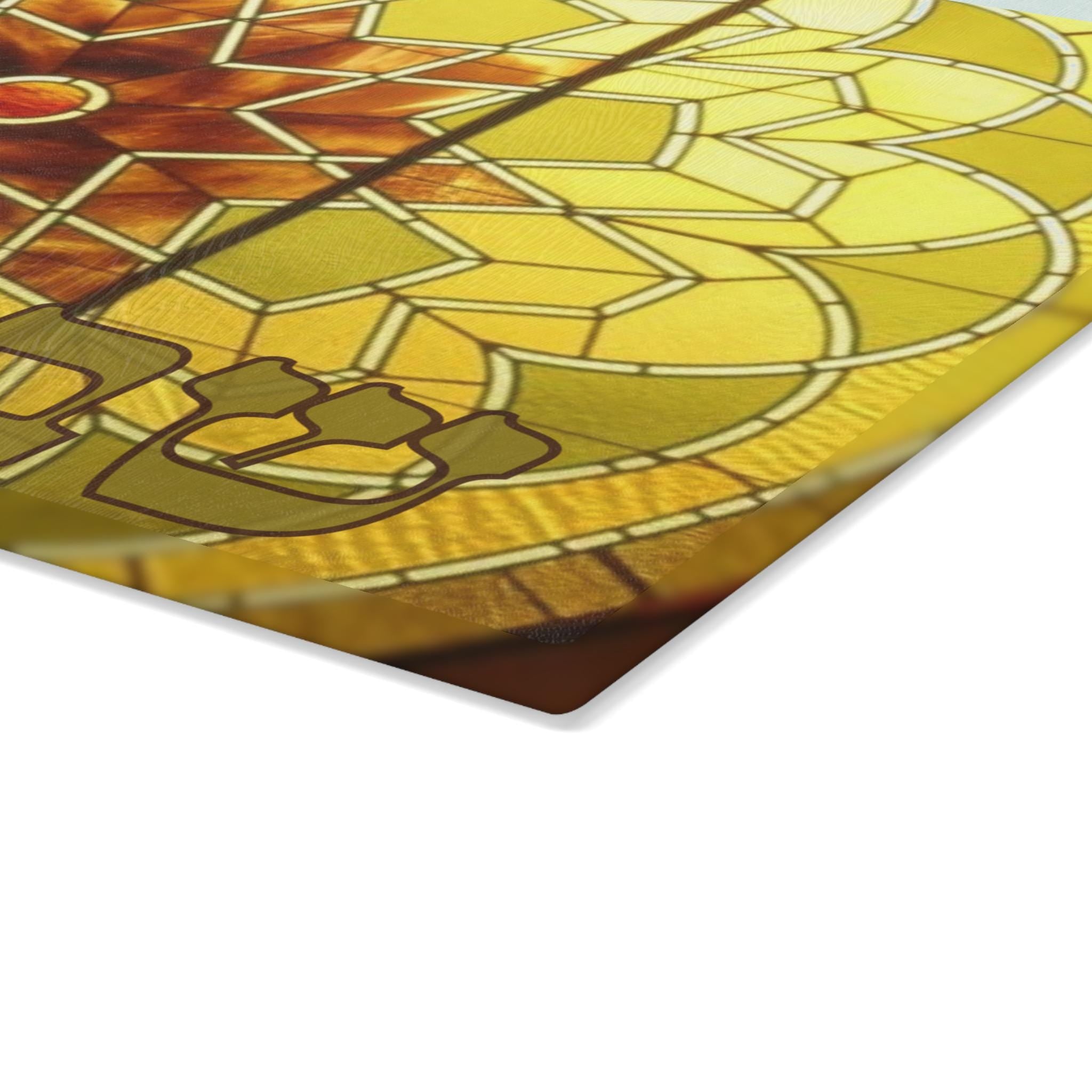 Idaho Stained Glass Challah Board, Boise Synagogue Art, 11x15 Shabbat Tray