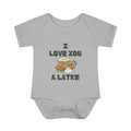 I Love You a Latke Baby Onesie | Funny Hanukkah Bodysuit | Jewish Infant Gift | Latke Baby Outfit | Cute Kosher Pun Baby Shower Gift