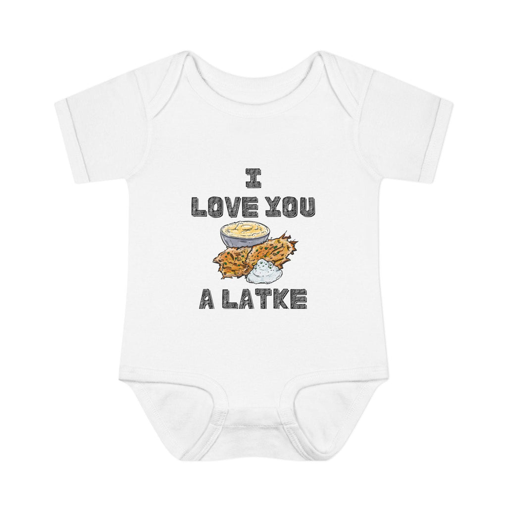 I Love You a Latke Baby Onesie | Funny Hanukkah Gift