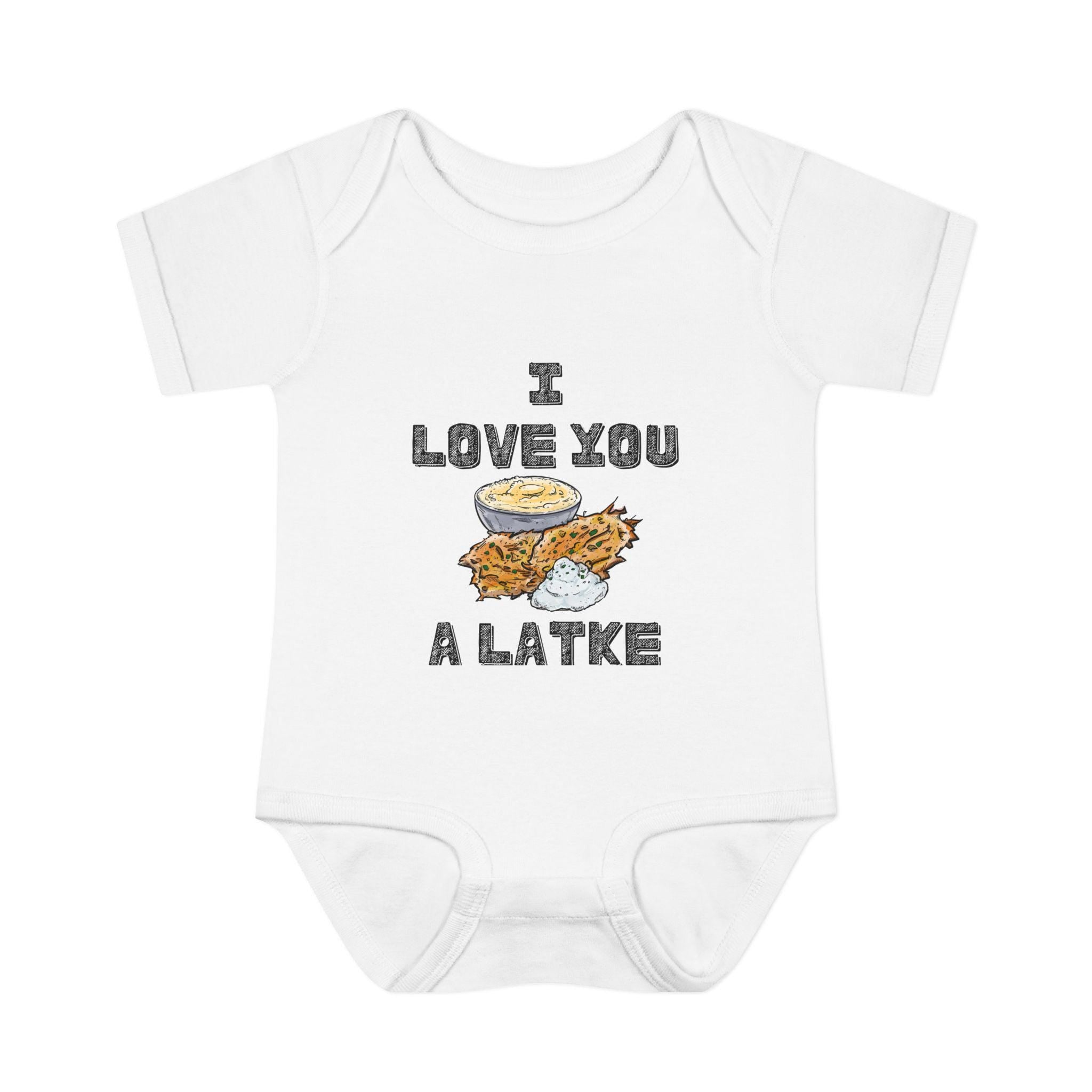 I Love You a Latke Baby Onesie | Funny Hanukkah Gift
