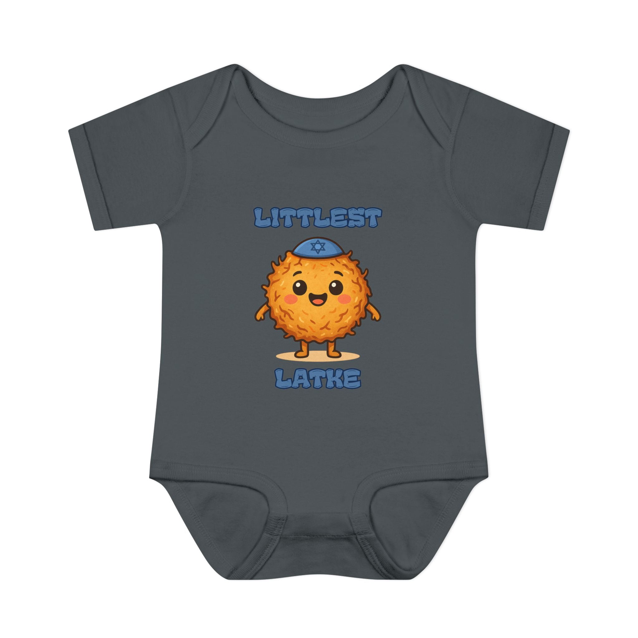 Hanukkah Latke Baby Bodysuit, Funny Hanukkah Infant Onesie, Jewish Baby Gift for Festival of Lights, Cute Holiday Outfit