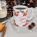 Rosh Hashanah Pomegranate Mug Shanah Tovah Coffee Cup, Jewish New Year Gift, High Holiday Tea Mug Judaica Decor