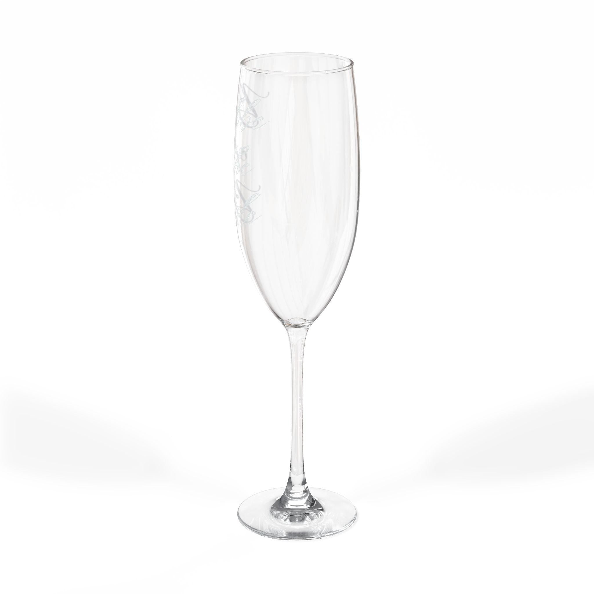 Bubbe of the Bride Engraved Champagne Flute, Jewish Wedding Gift
