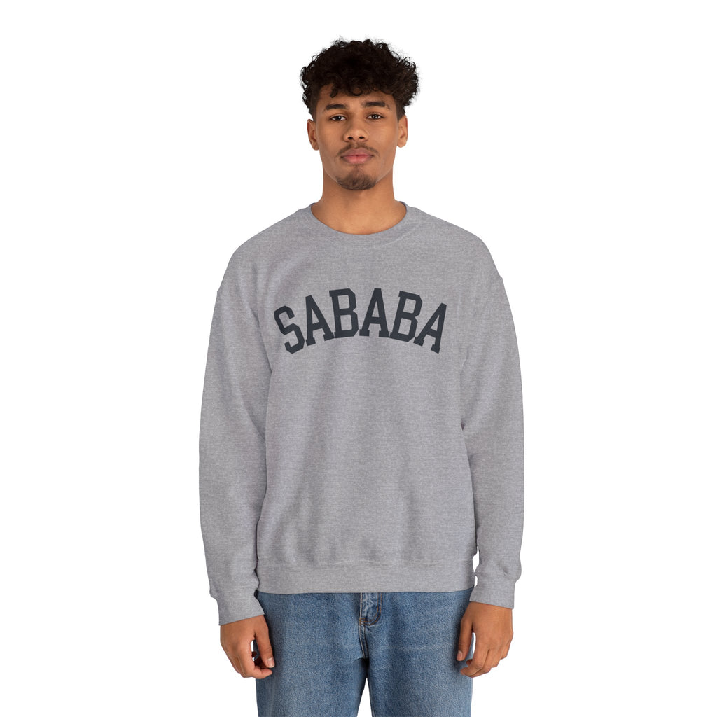 Sababa Sweatshirt Hebrew Slang Crewneck, Israeli Script Collegiate Pullover Gift