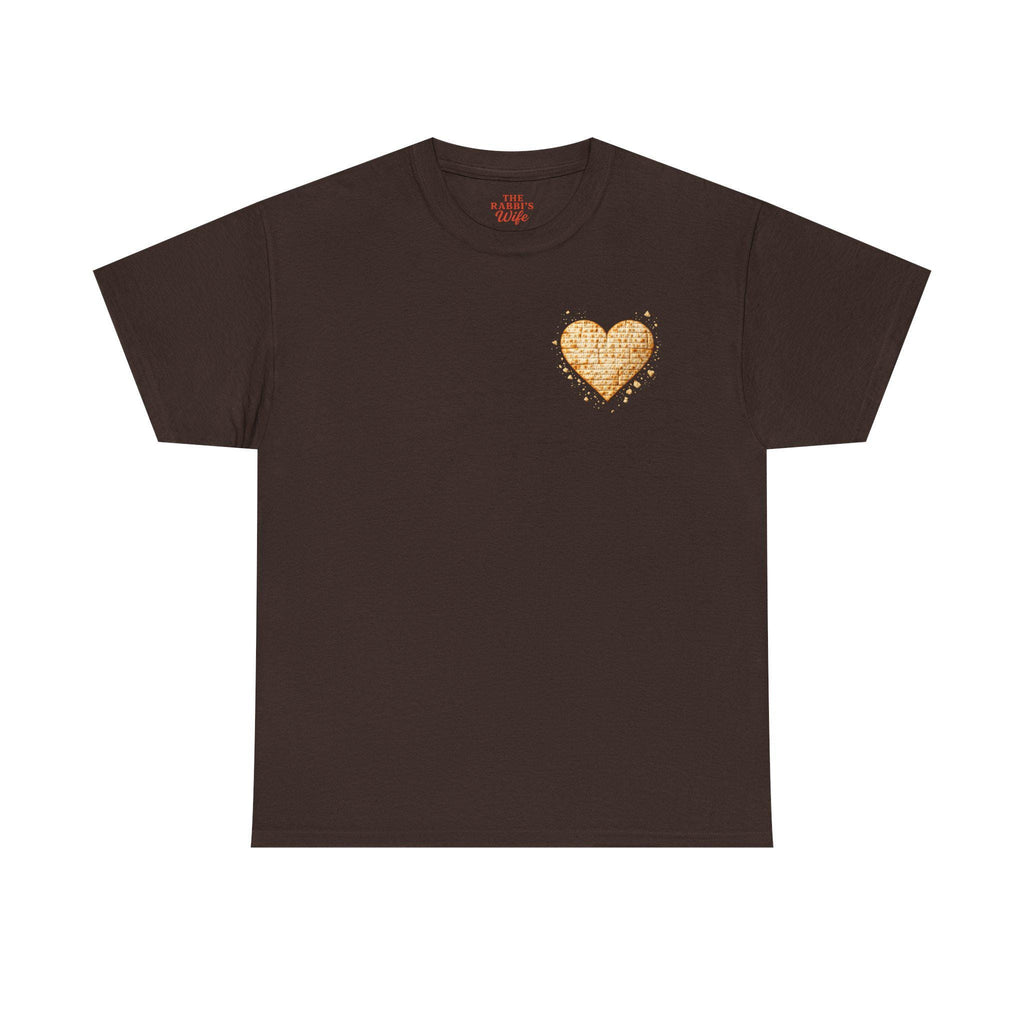 Matzah Heart T Shirt, Textured Passover Holiday Tee, Jewish Mom Gift