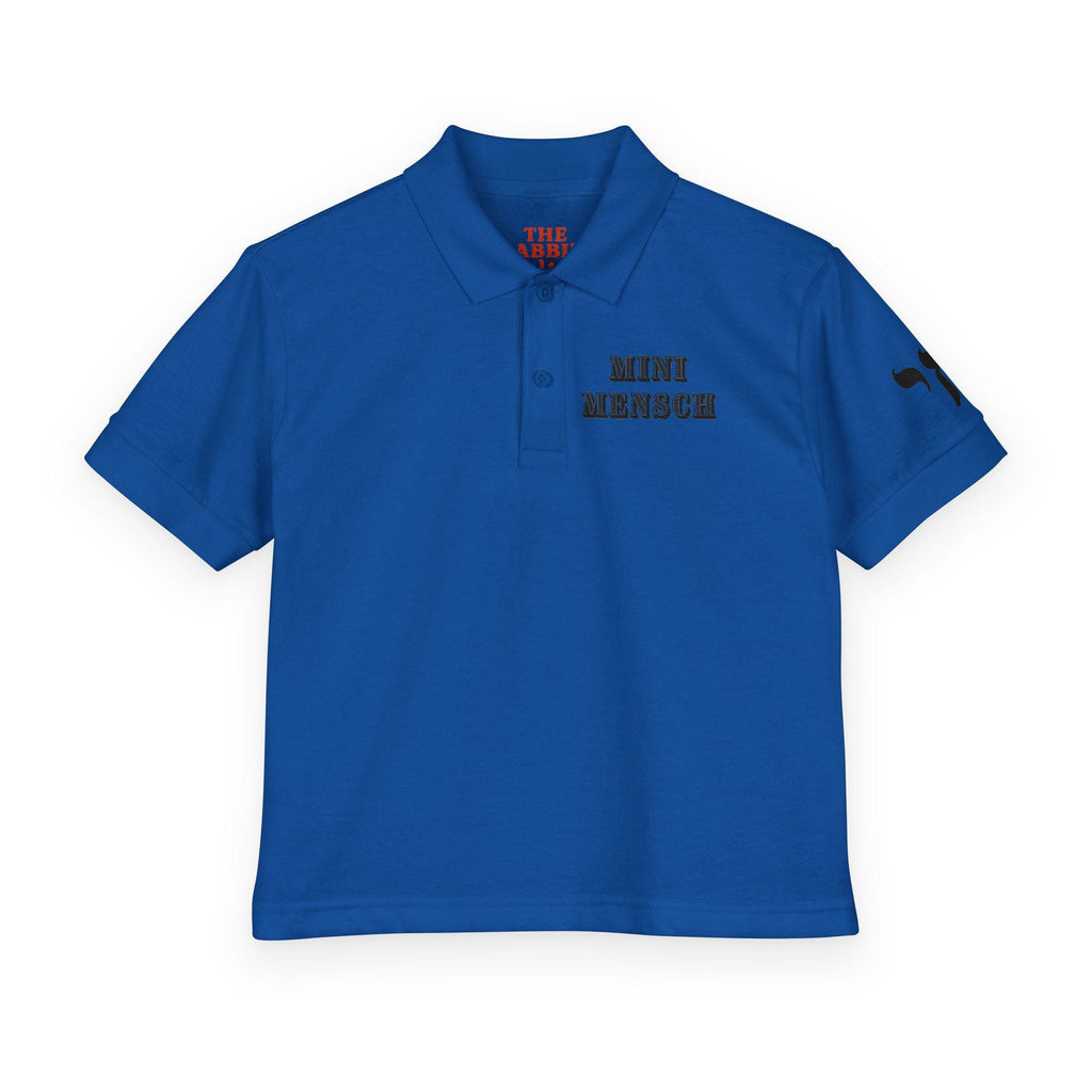 Mini Mensch Youth Polo Shirt, Jewish Pride, Bar Mitzvah Outfit