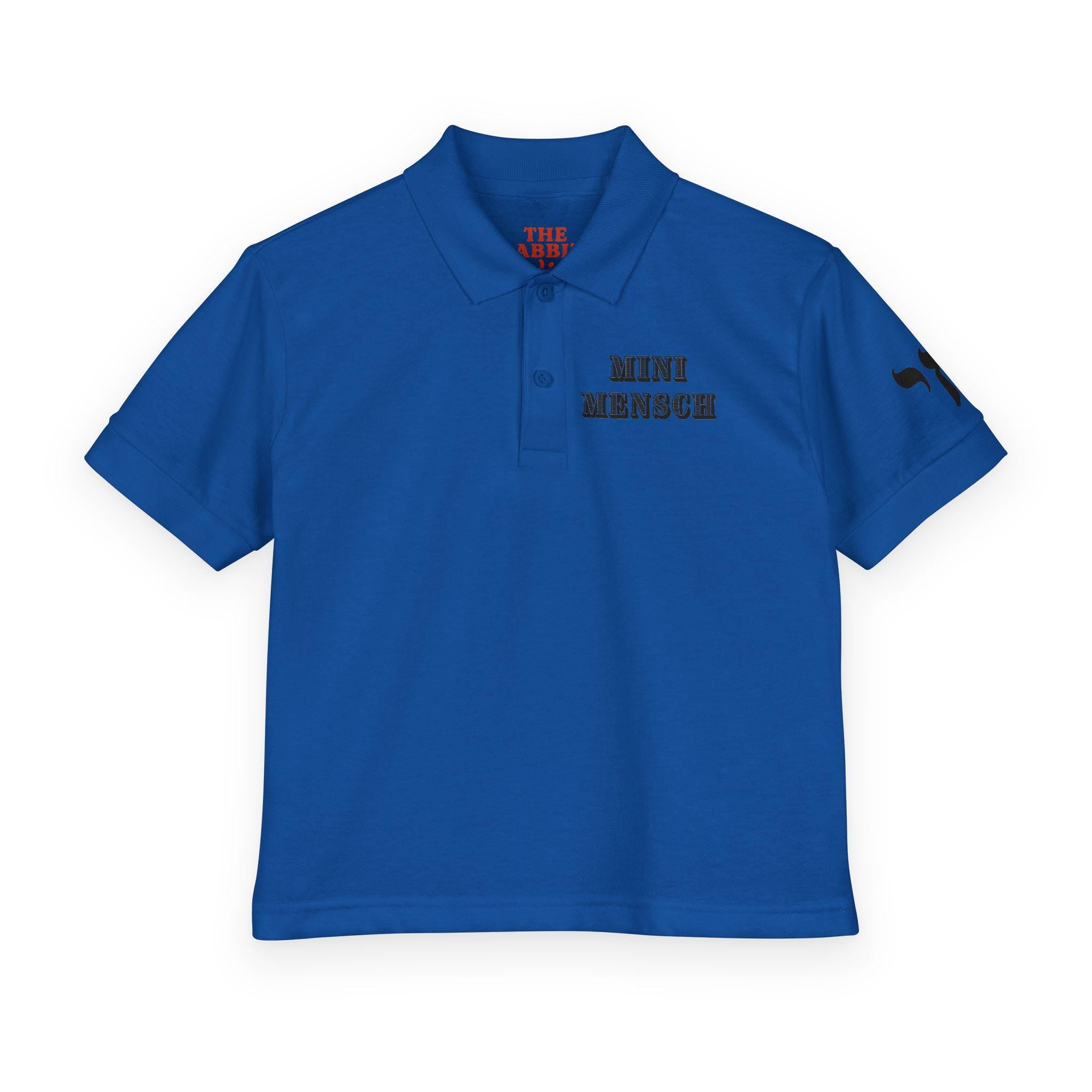 Mini Mensch Youth Polo Shirt, Jewish Pride, Bar Mitzvah Outfit