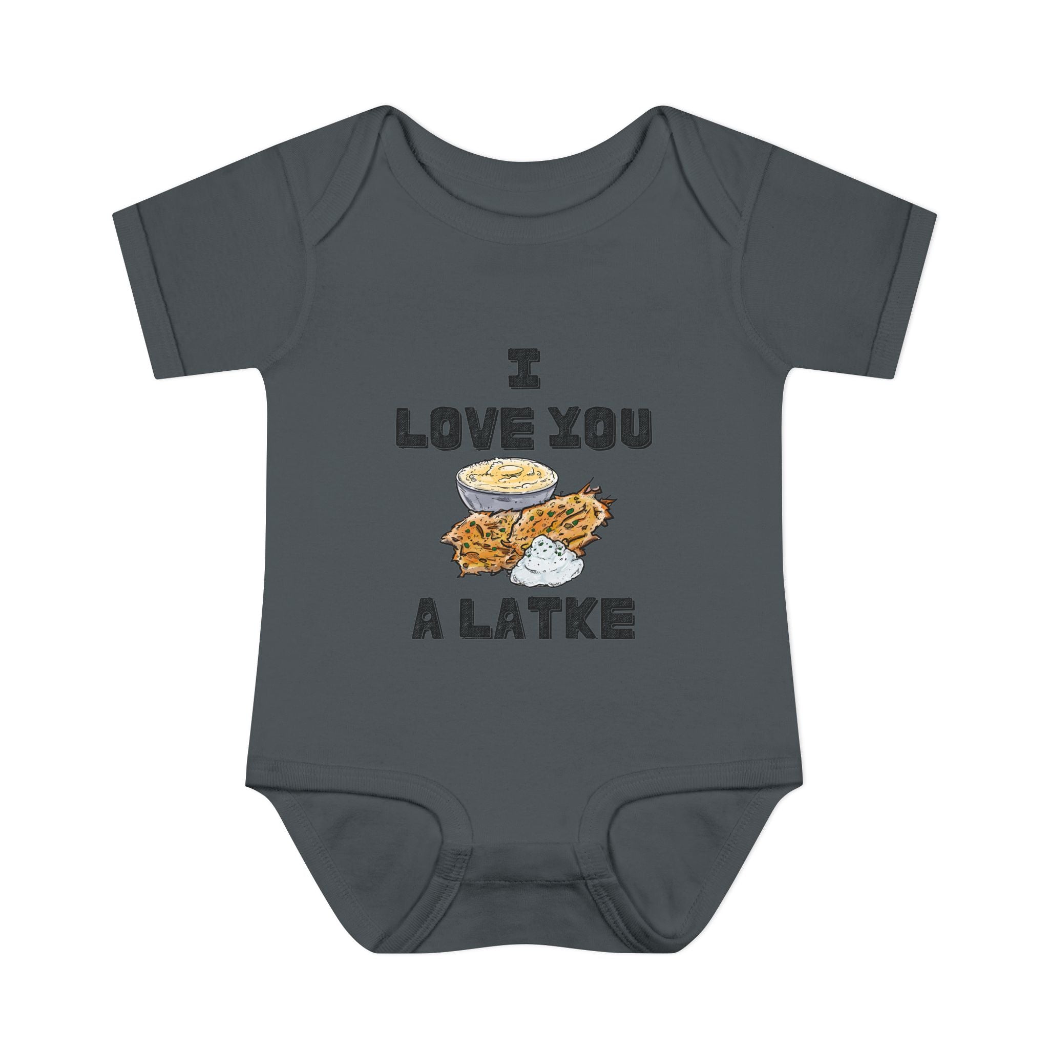I Love You a Latke Baby Onesie | Funny Hanukkah Bodysuit | Jewish Infant Gift | Latke Baby Outfit | Cute Kosher Pun Baby Shower Gift