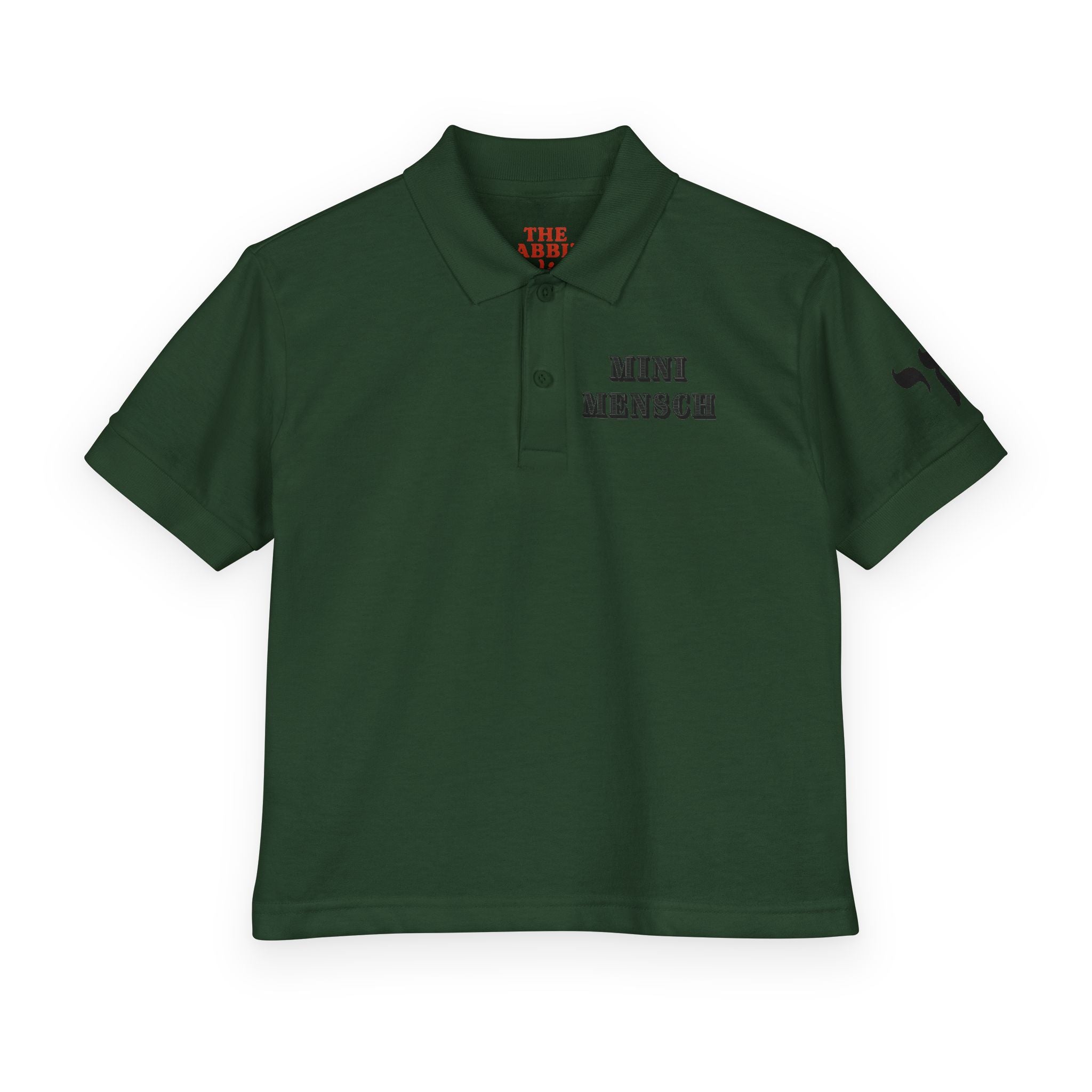 Mini Mensch Youth Polo Shirt Jewish Kids Gift, Hebrew Pride School Shirt, Bar Mitzvah Youth Outfit