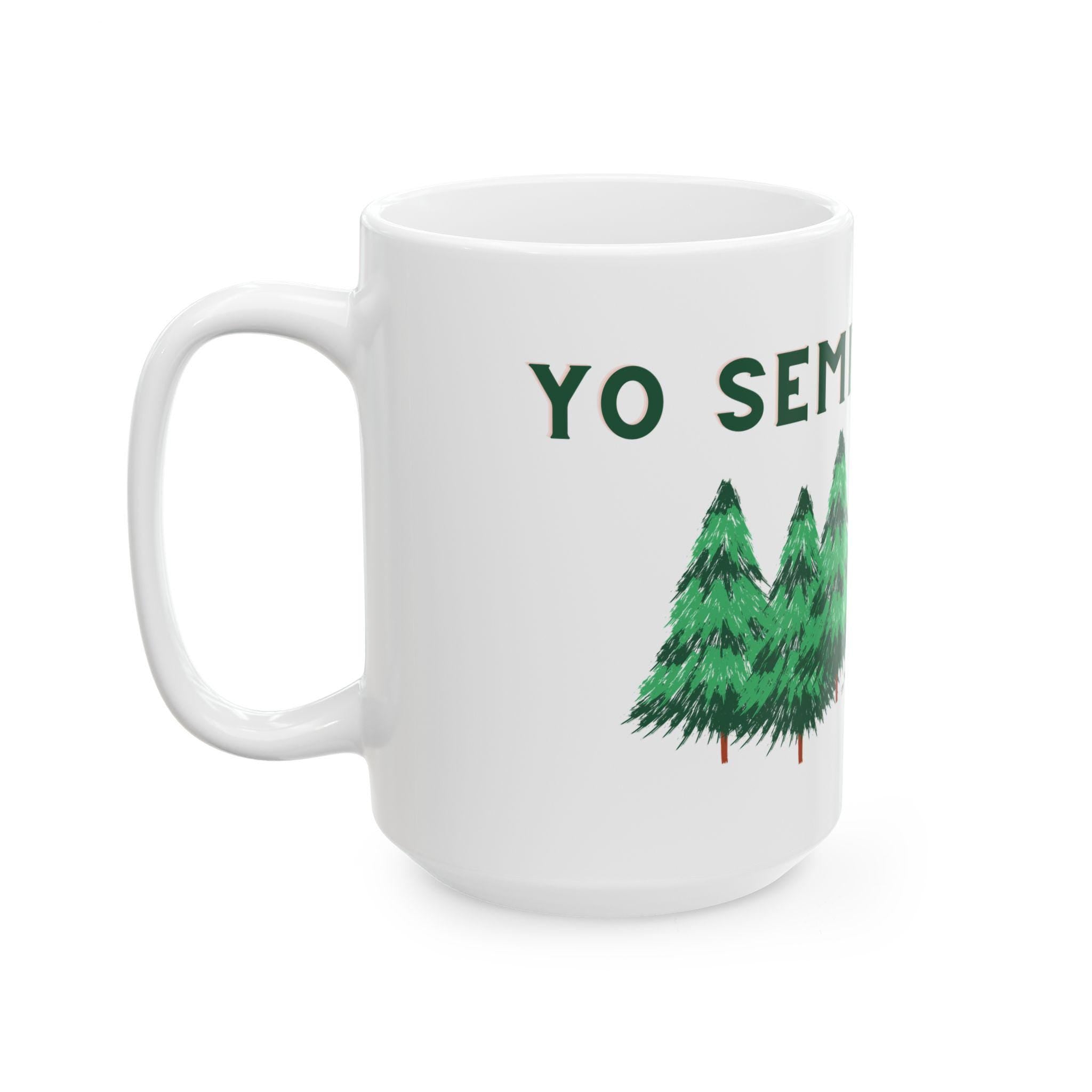 Yo Semite Coffee Mug, Jewish Hiker Gift, Yosemite Pun