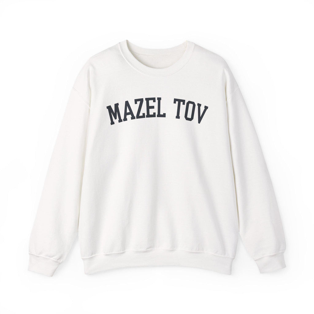 Mazel Tov Sweatshirt Jewish Celebration Crewneck, Embroidered Typography Judaica Gift