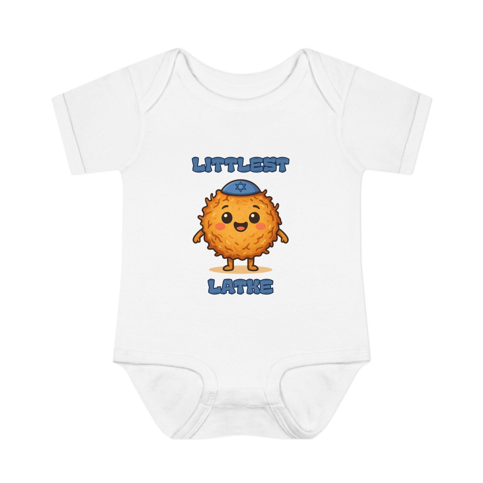 Hanukkah Latke Baby Bodysuit, Funny Jewish Onesie, Festival of Lights Outfit