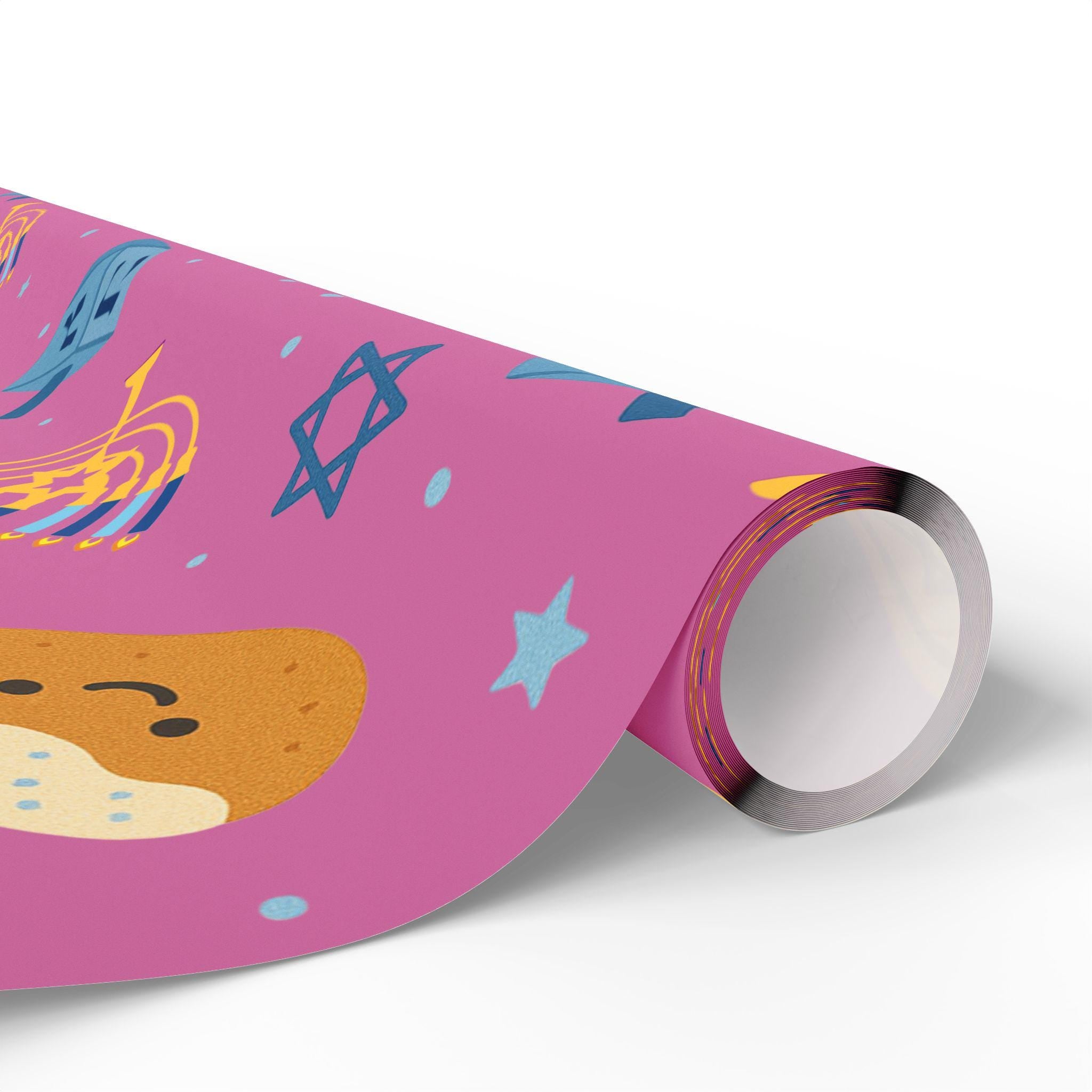 Hanukkah Wrapping Paper, Modern Jewish Wrap, Fine Art Paper