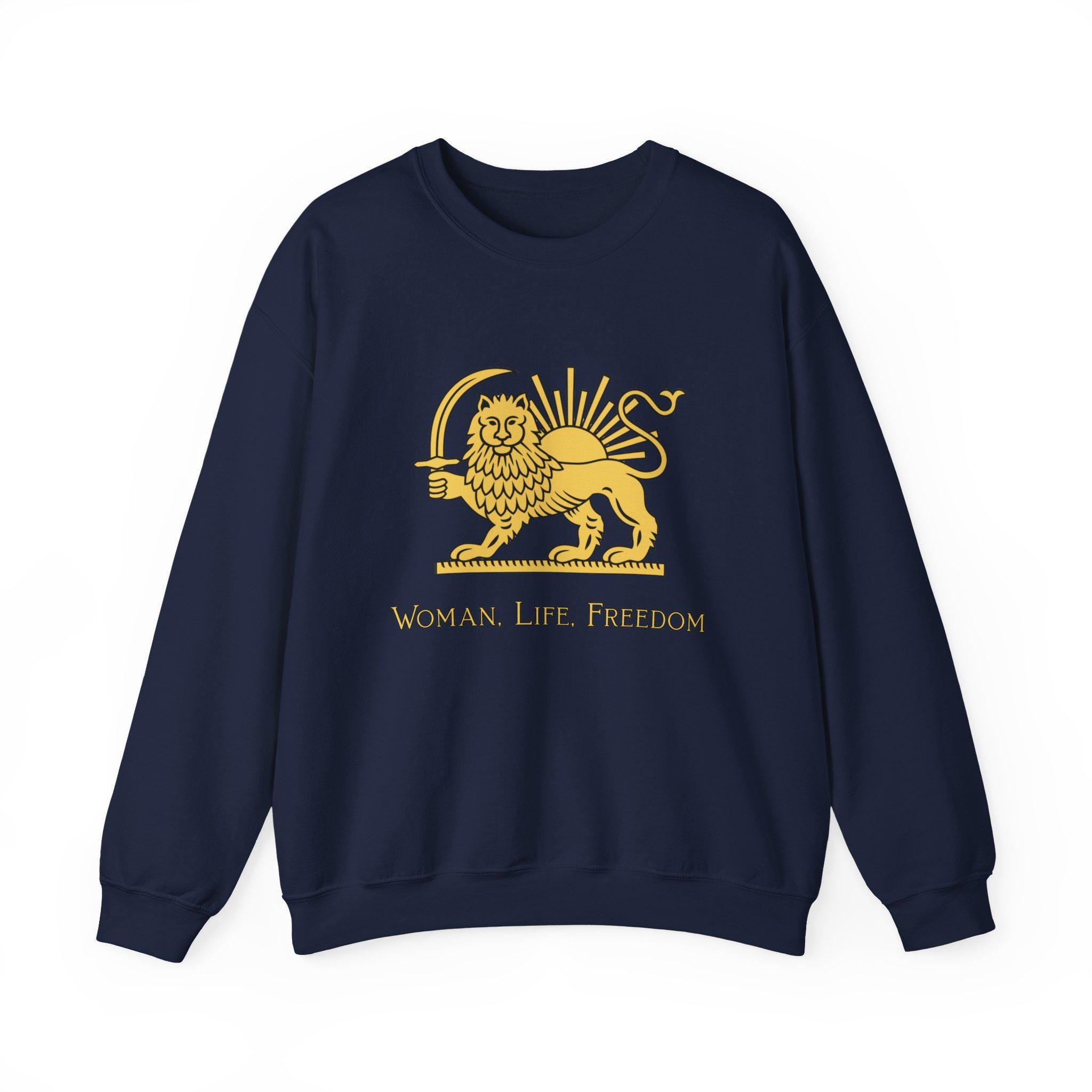 Woman Life Freedom Lion of Persia Sweatshirt, Iran Crest Crewneck, Feminist Protest Sweatshirt Gift