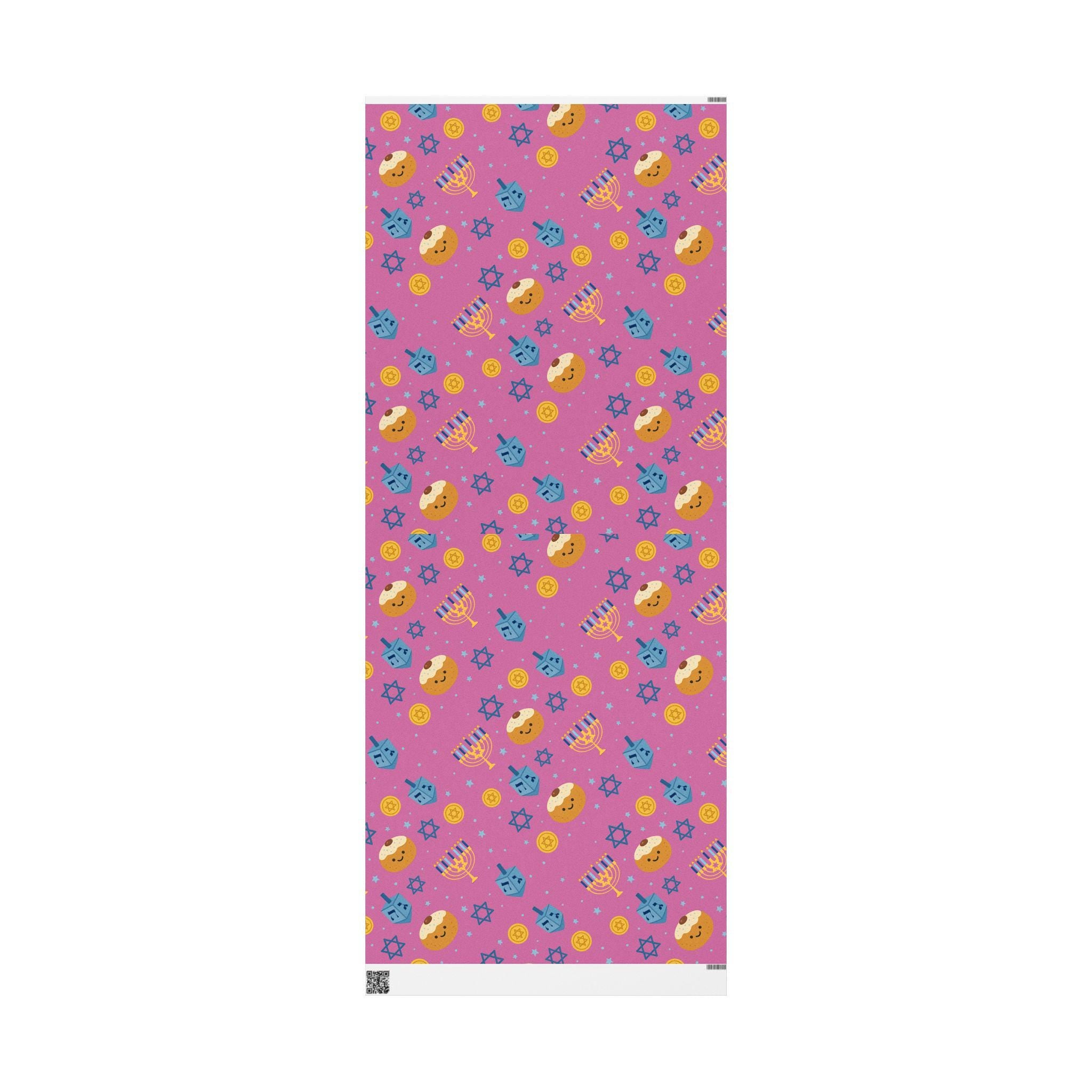 Hanukkah Wrapping Paper, Modern Jewish Wrap, Fine Art Paper