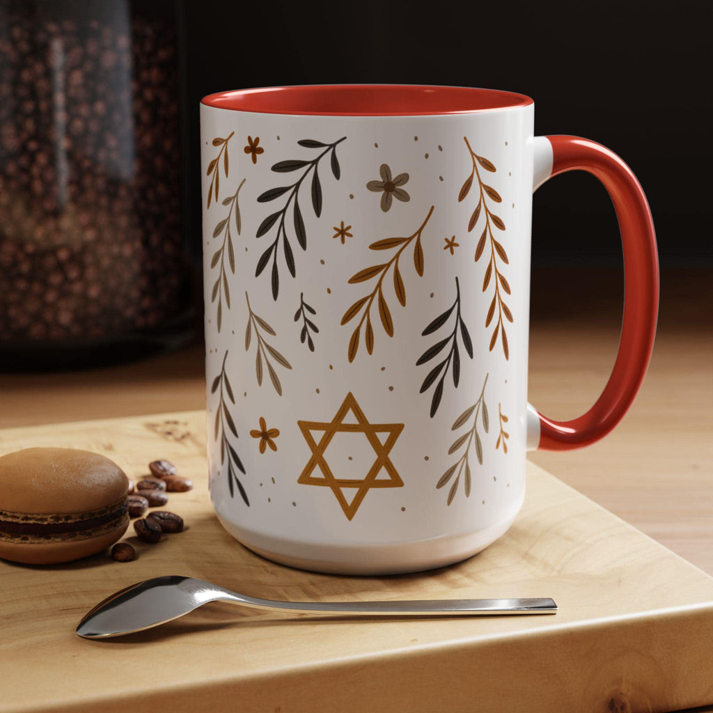 Hanukkah Coffee Mug: Jewish Holiday Tea Cup, Rabbi Gift