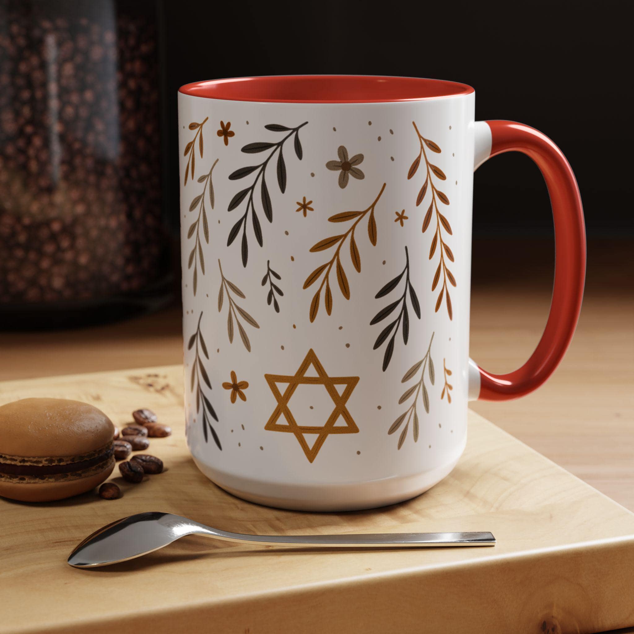 Hanukkah Coffee Mug: Jewish Holiday Tea Cup, Rabbi Gift