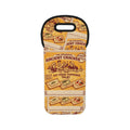 Vintage Matzah Wine Tote Bag, Retro Neoprene Carrier (Kosher for Passover)