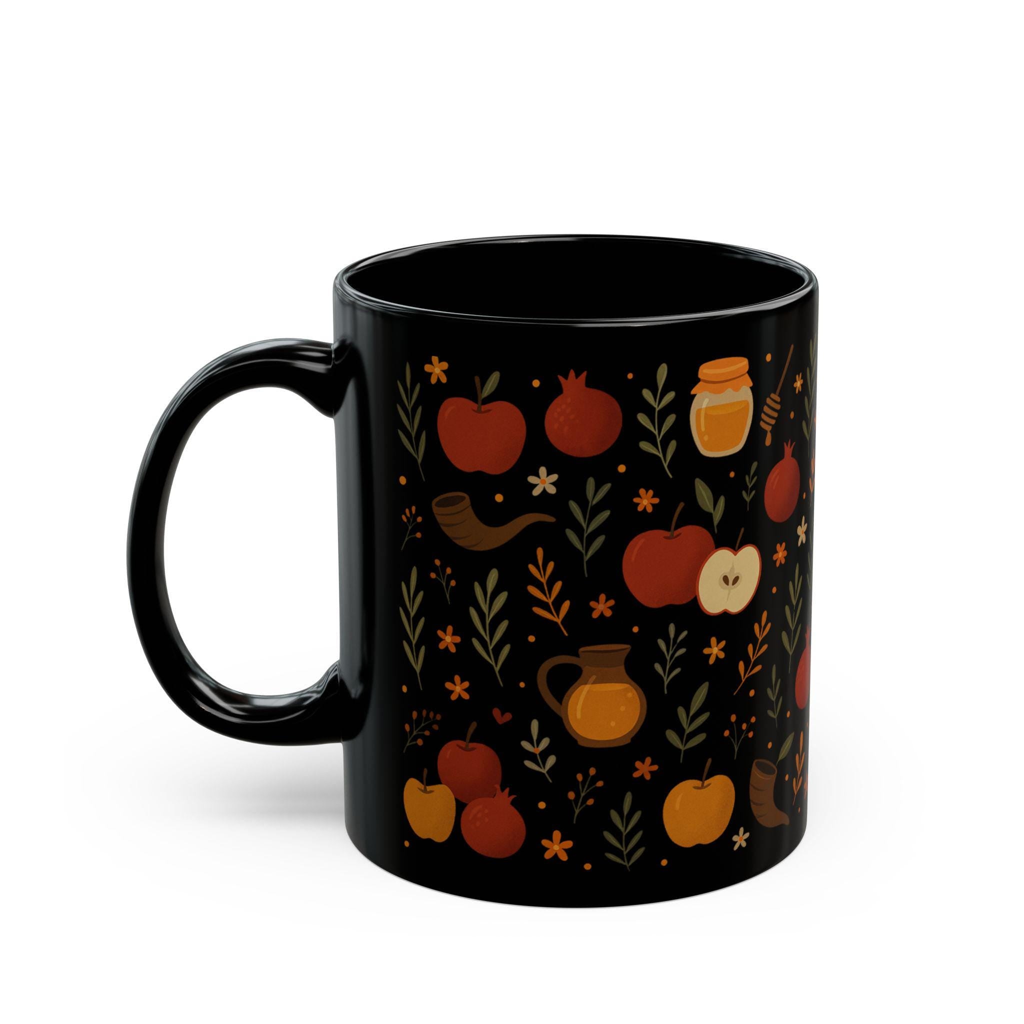Rosh Hashanah Floral Mug, Jewish New Year Gift