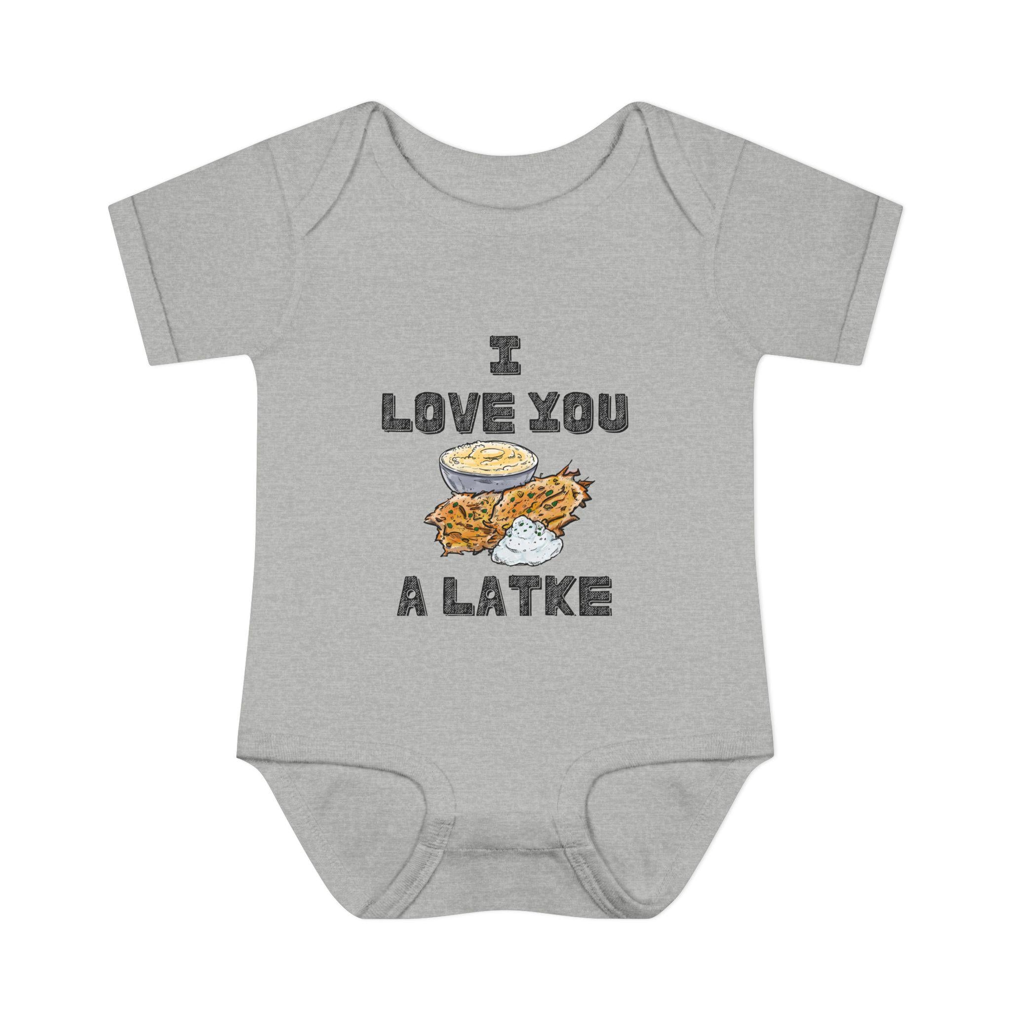 I Love You a Latke Baby Onesie | Funny Hanukkah Gift