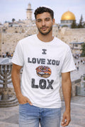 I Love You Lox Bagel Shirt, Funny Jewish Foodie Tee, Unisex Garment Dyed Cotton