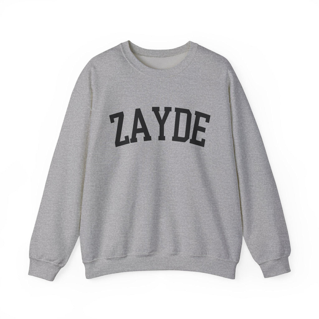 Zayde Sweatshirt Yiddish Grandpa Crewneck, Jewish Grandfather Collegiate Letter Sweater Gift