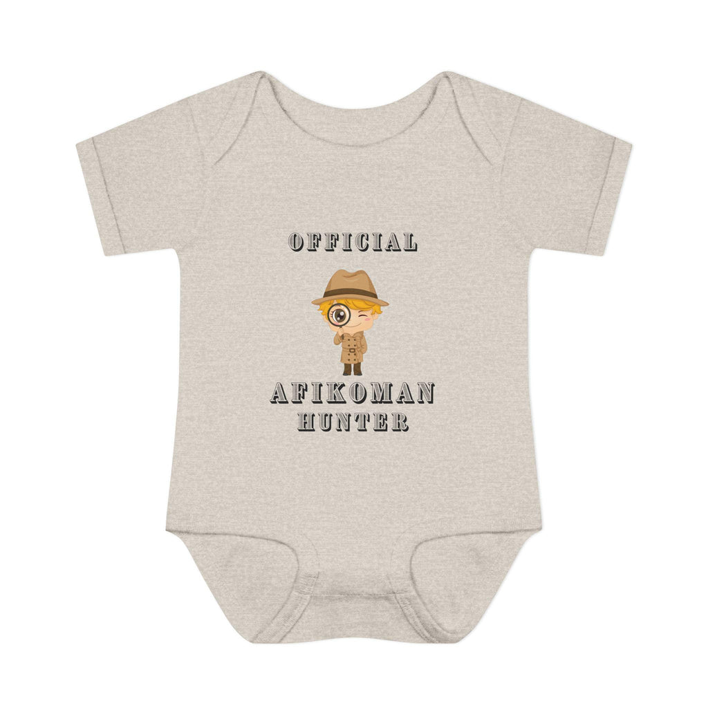 Official Afikoman hunter baby body suit