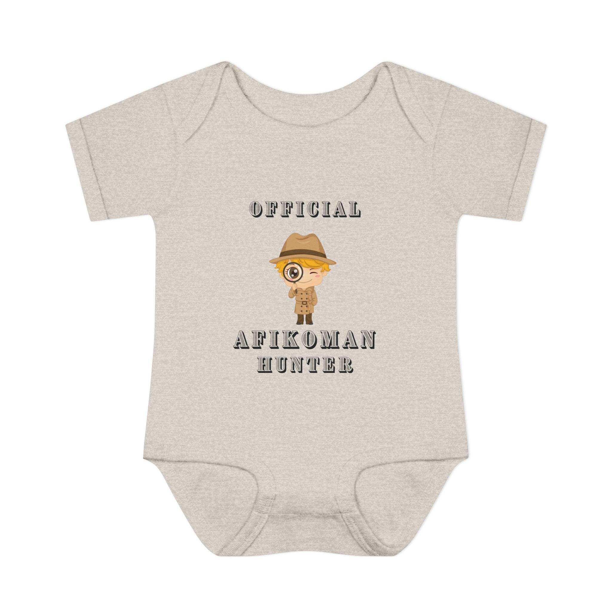 Official Afikoman hunter baby body suit