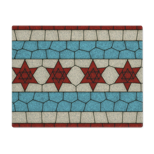 Chicago Flag Challah Cover | Jewish Star of David Shabbat Shalom