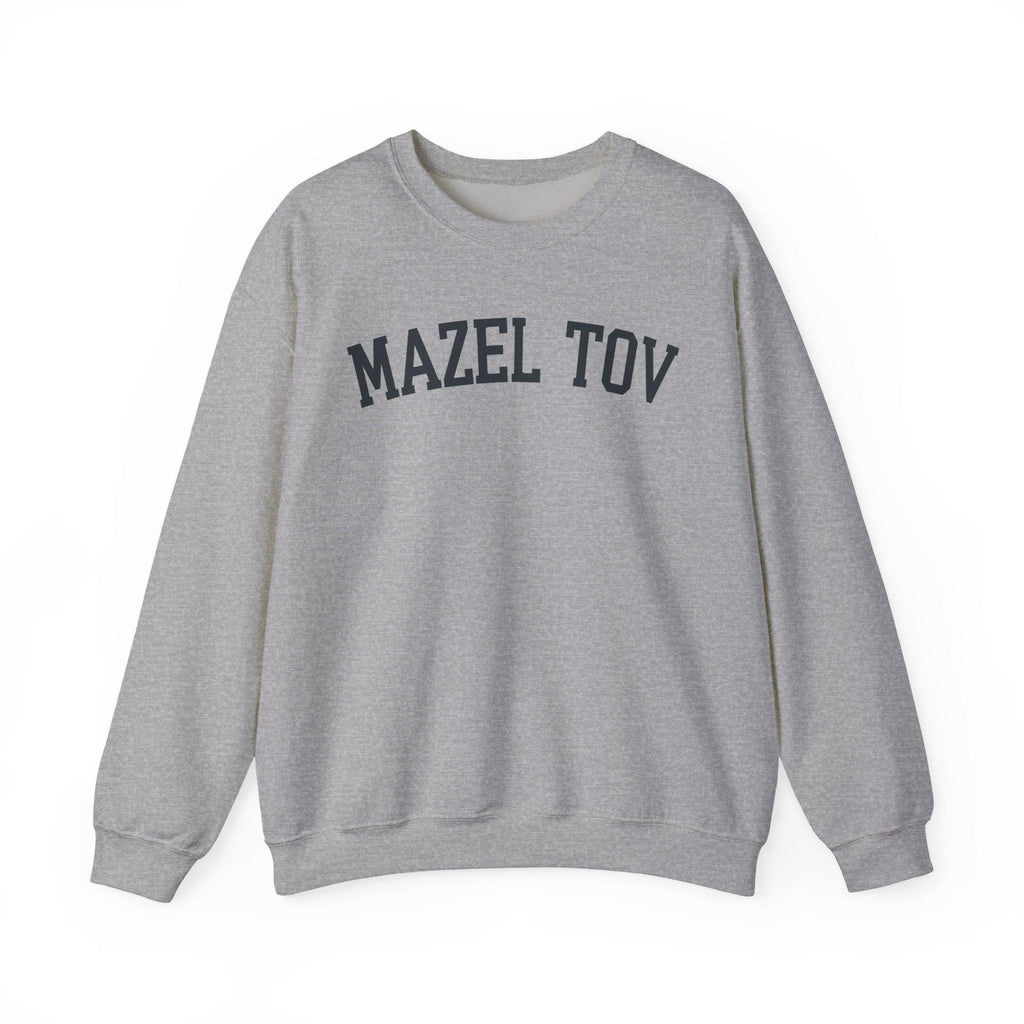 Mazel Tov Sweatshirt Jewish Celebration Crewneck, Embroidered Typography Judaica Gift