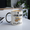 I Love You a Latke Mug, Funny Hanukkah Color Changing Coffee Cup
