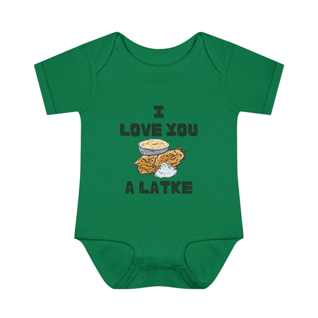 I Love You a Latke Baby Onesie | Funny Hanukkah Gift