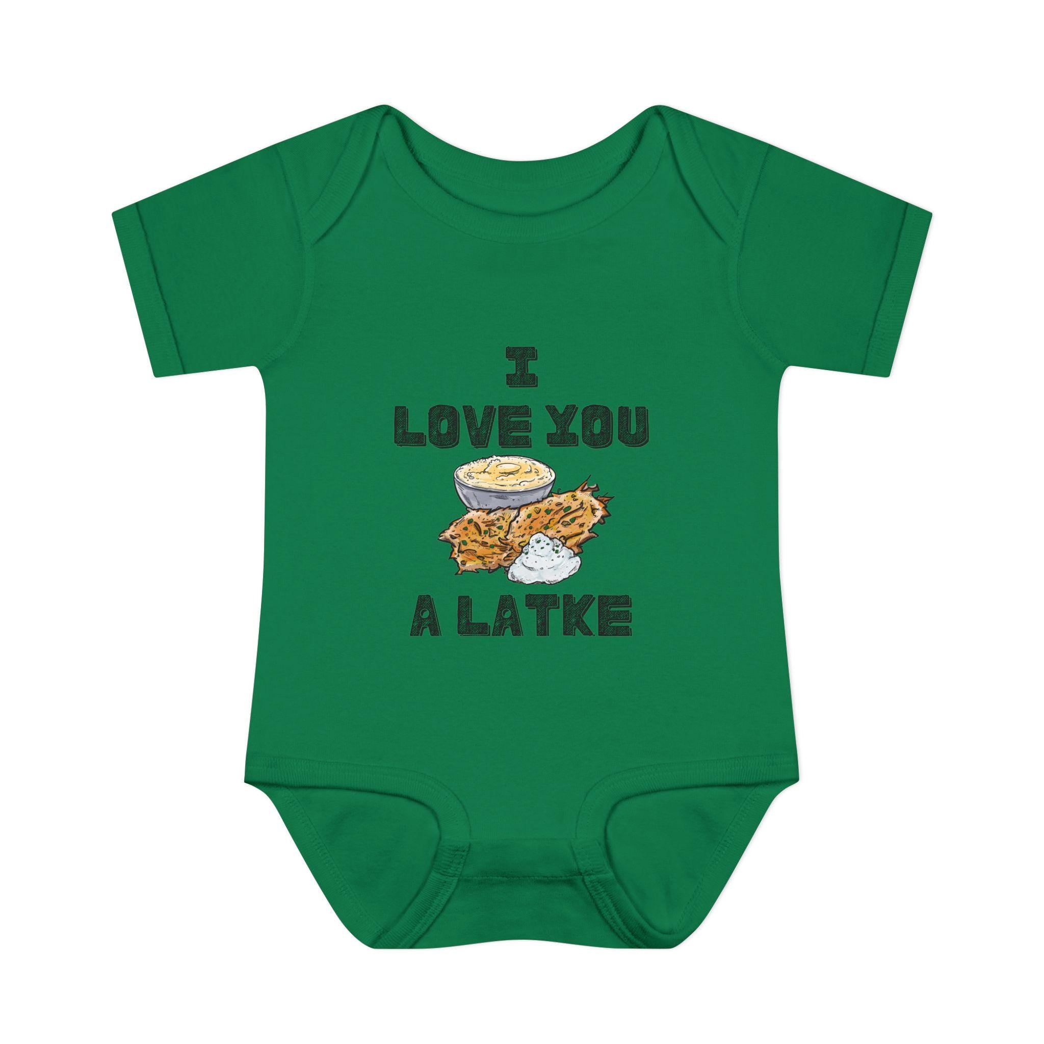 I Love You a Latke Baby Onesie | Funny Hanukkah Gift