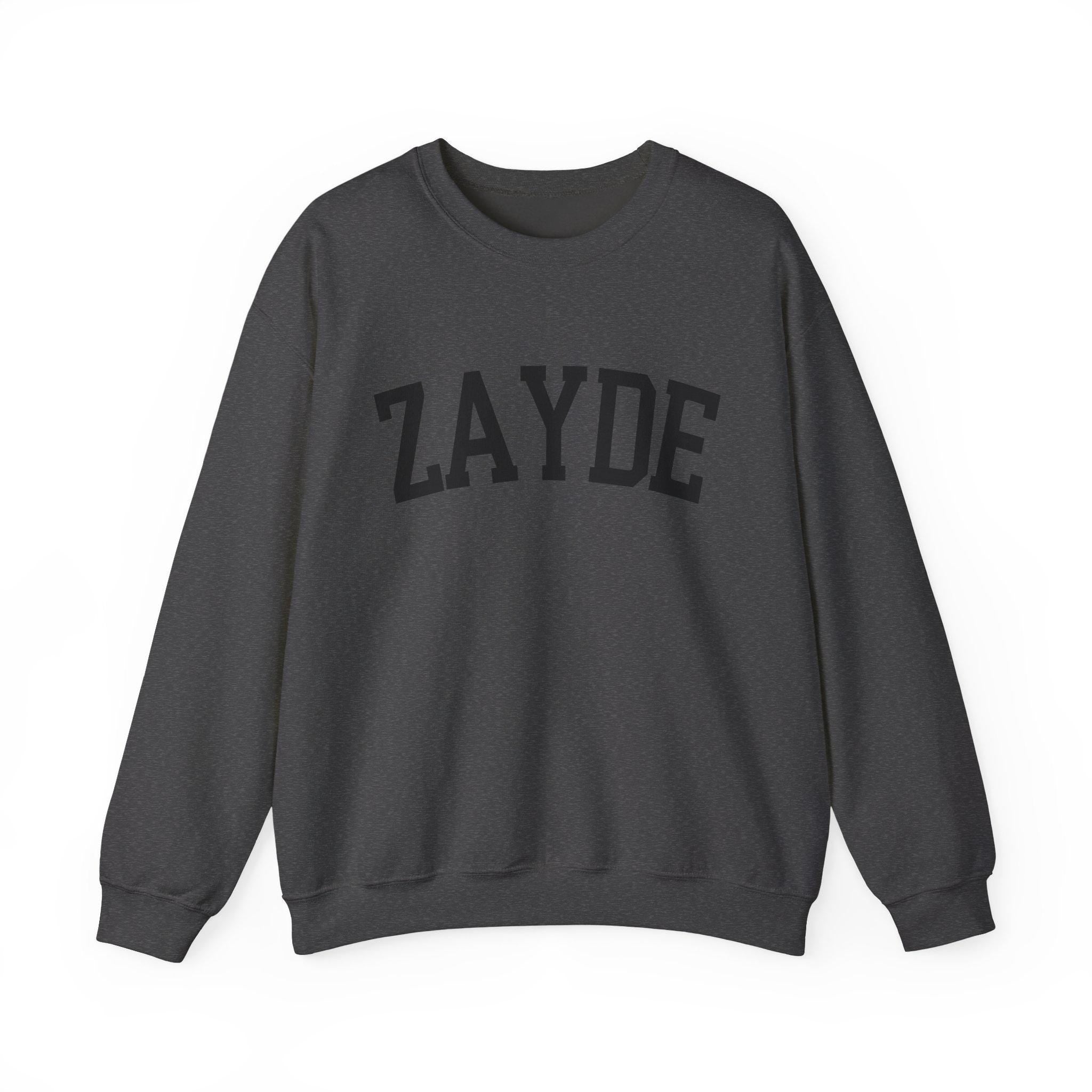Zayde Sweatshirt Yiddish Grandpa Crewneck, Jewish Grandfather Collegiate Letter Sweater Gift