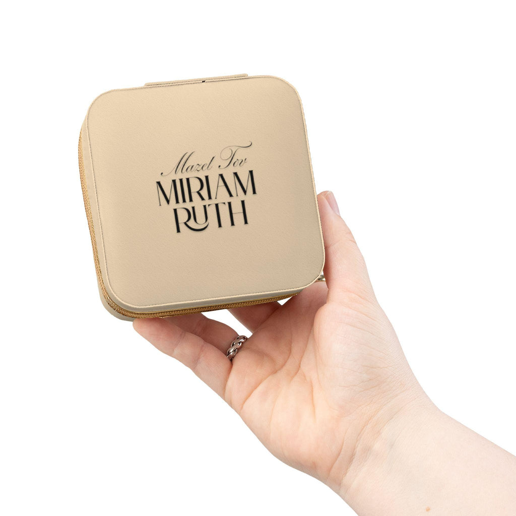 Bat Mitzvah Jewelry Travel Case, Compact Organizer, PU Leather Storage, Gift for Her