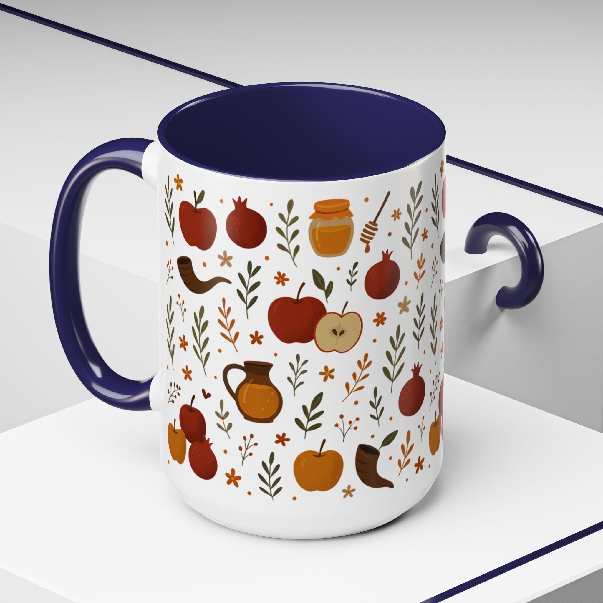 Rosh Hashanah Mug, Jewish New Year Gift, Festive Coffee Cup