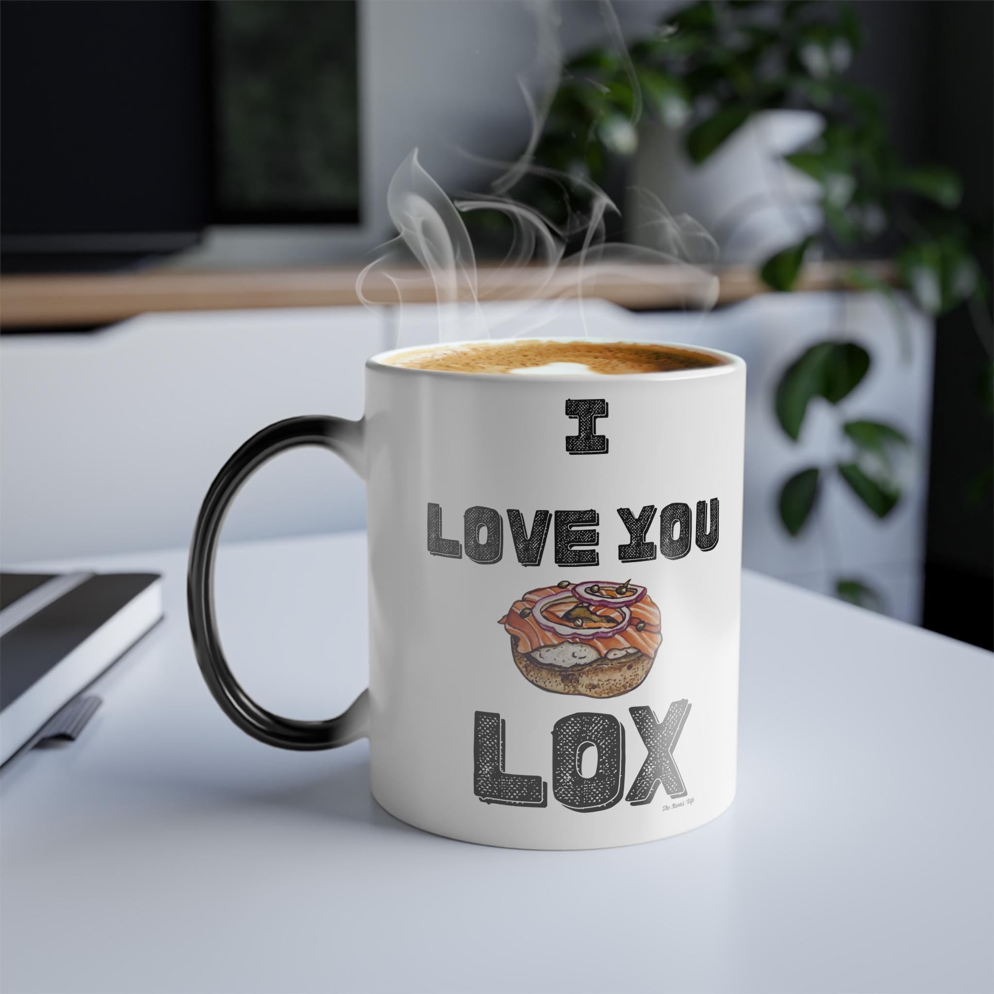 I Love You Lox Color Changing Mug, Funny Jewish Foodie Gift