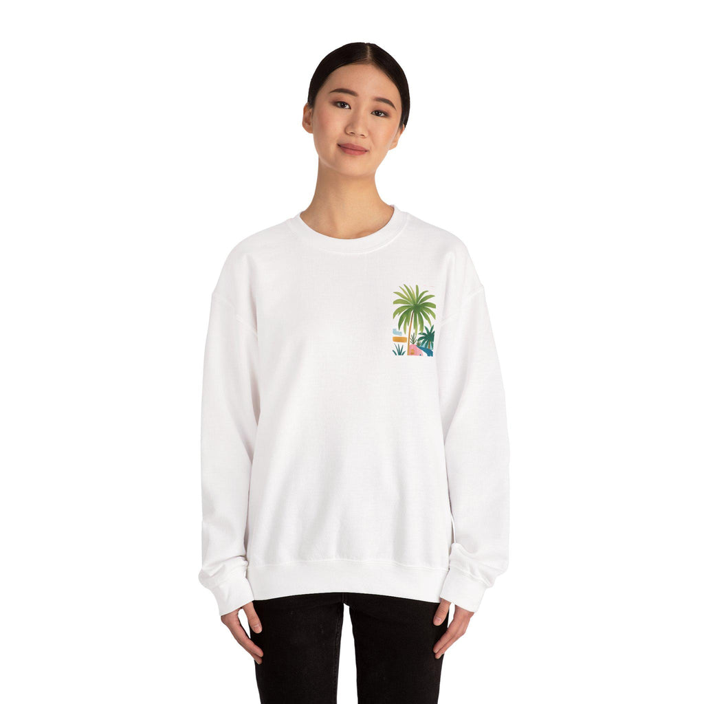 Tel Aviv Beach Art Crewneck, Israel Tikkun Olam Sweatshirt, Jewish Gift