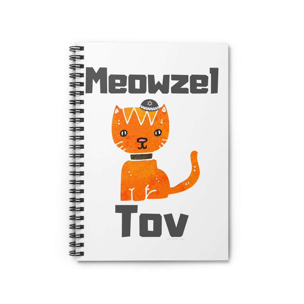 Meowzel Tov Spiral Notebook, Jewish Cat Lover Gift