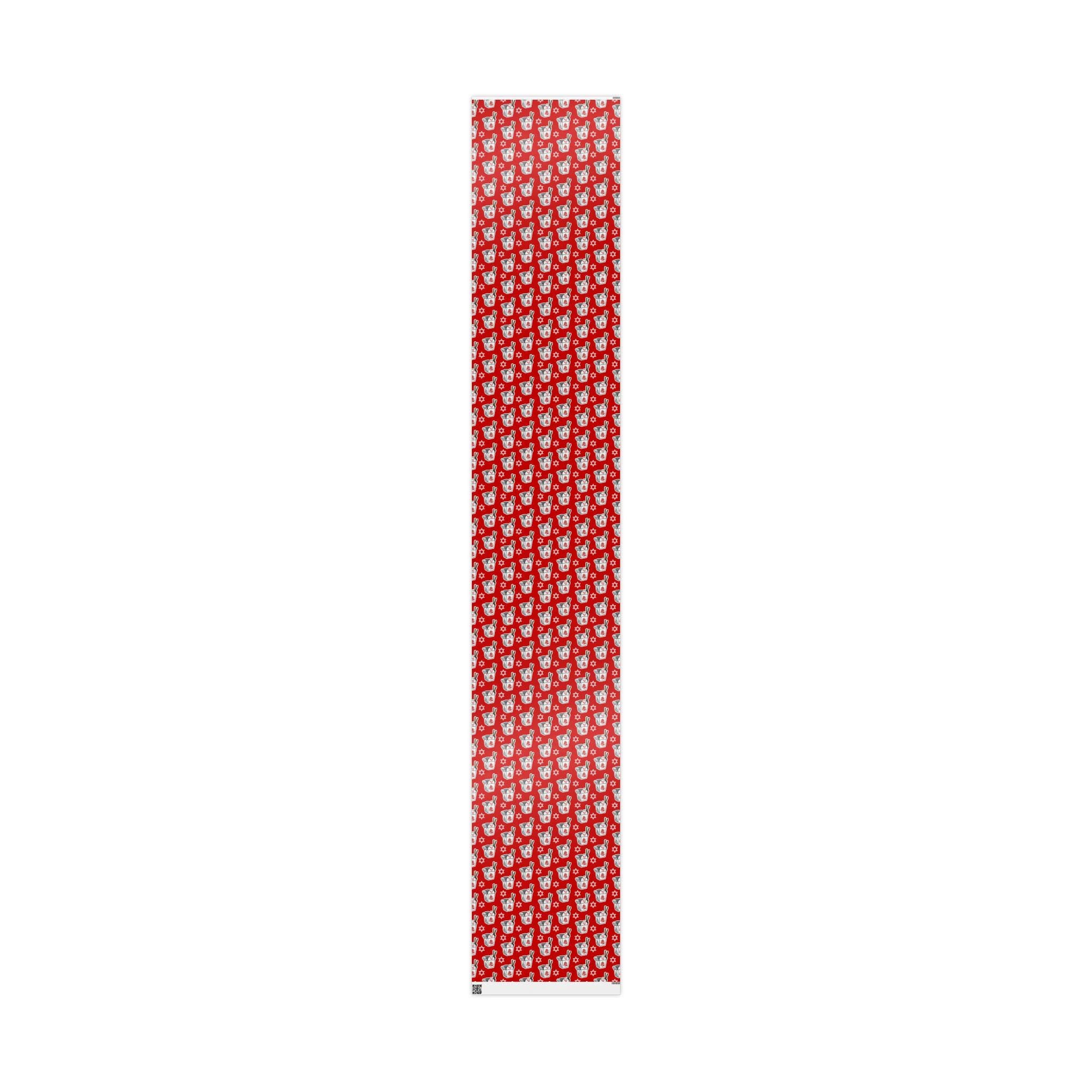 Funny Jewish Christmas Wrapping Paper, Chinese Food & Star of David Design