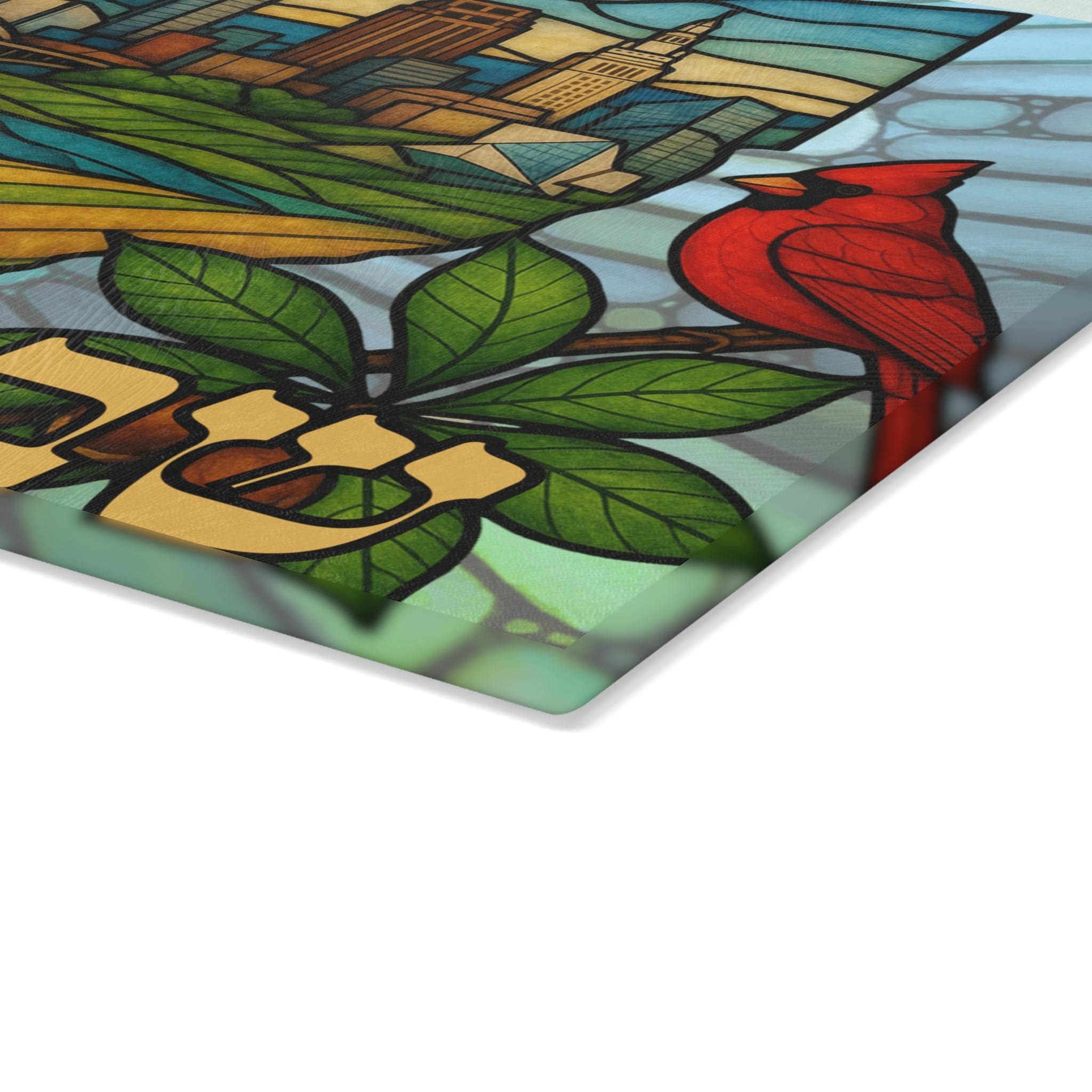 Ohio State Challah Board, Stained Glass Style Shabbat Tray, Jewish Wedding Gift