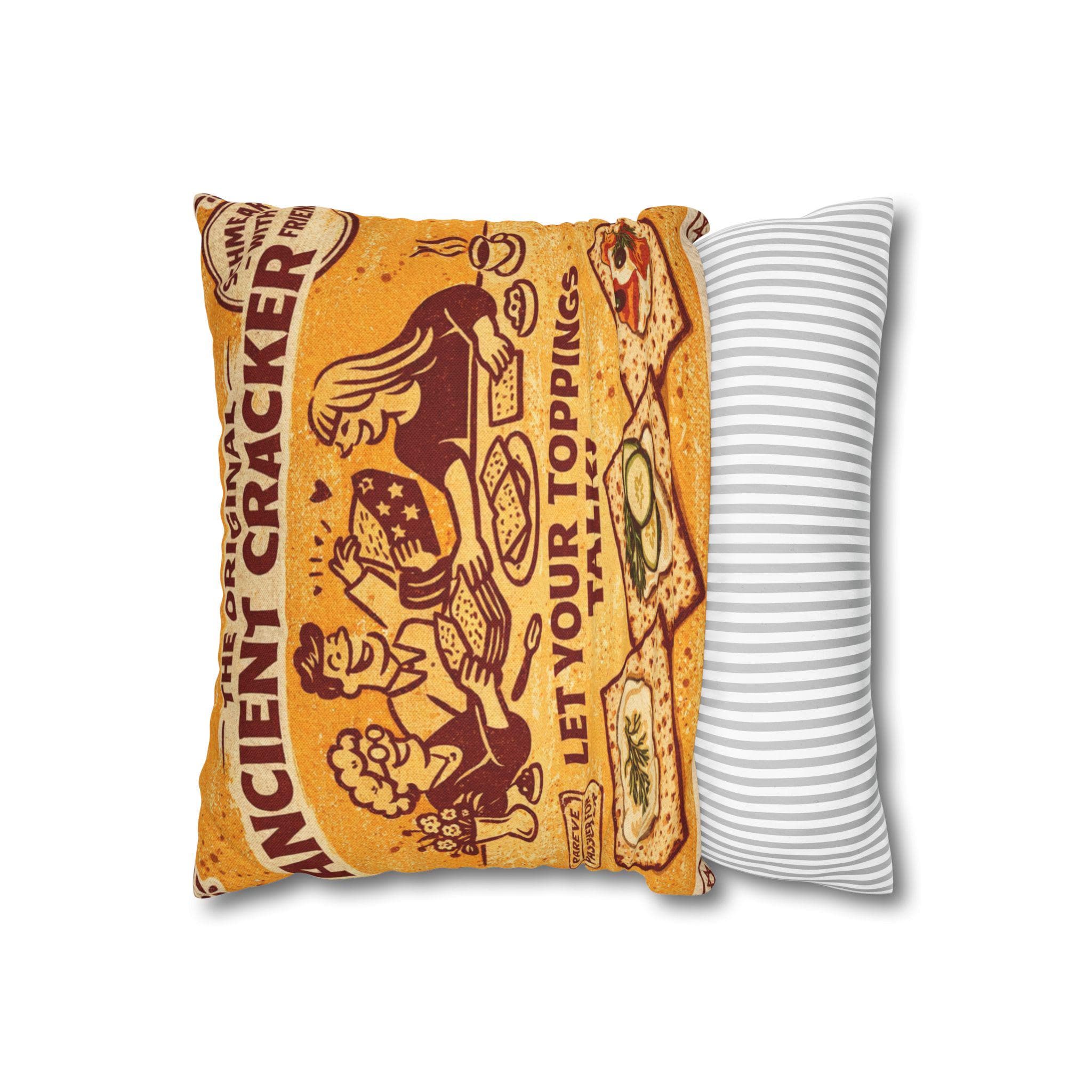 Vintage Matzah Pillow Cover, Jewish Kitchen Art, Seder Home Decor