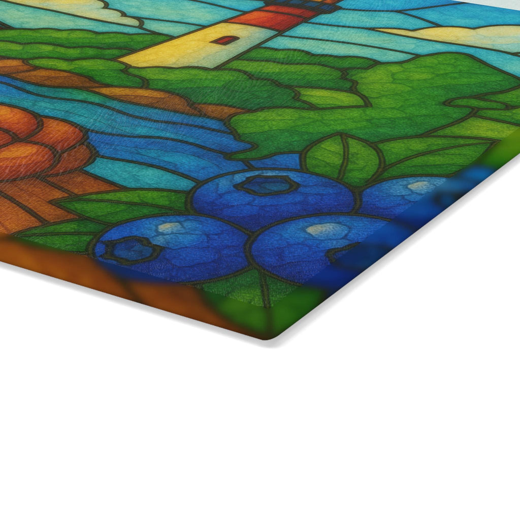 New Jersey Challah Board, Stained Glass Shabbat Tray, Lighthouse Boardwalk Judaica