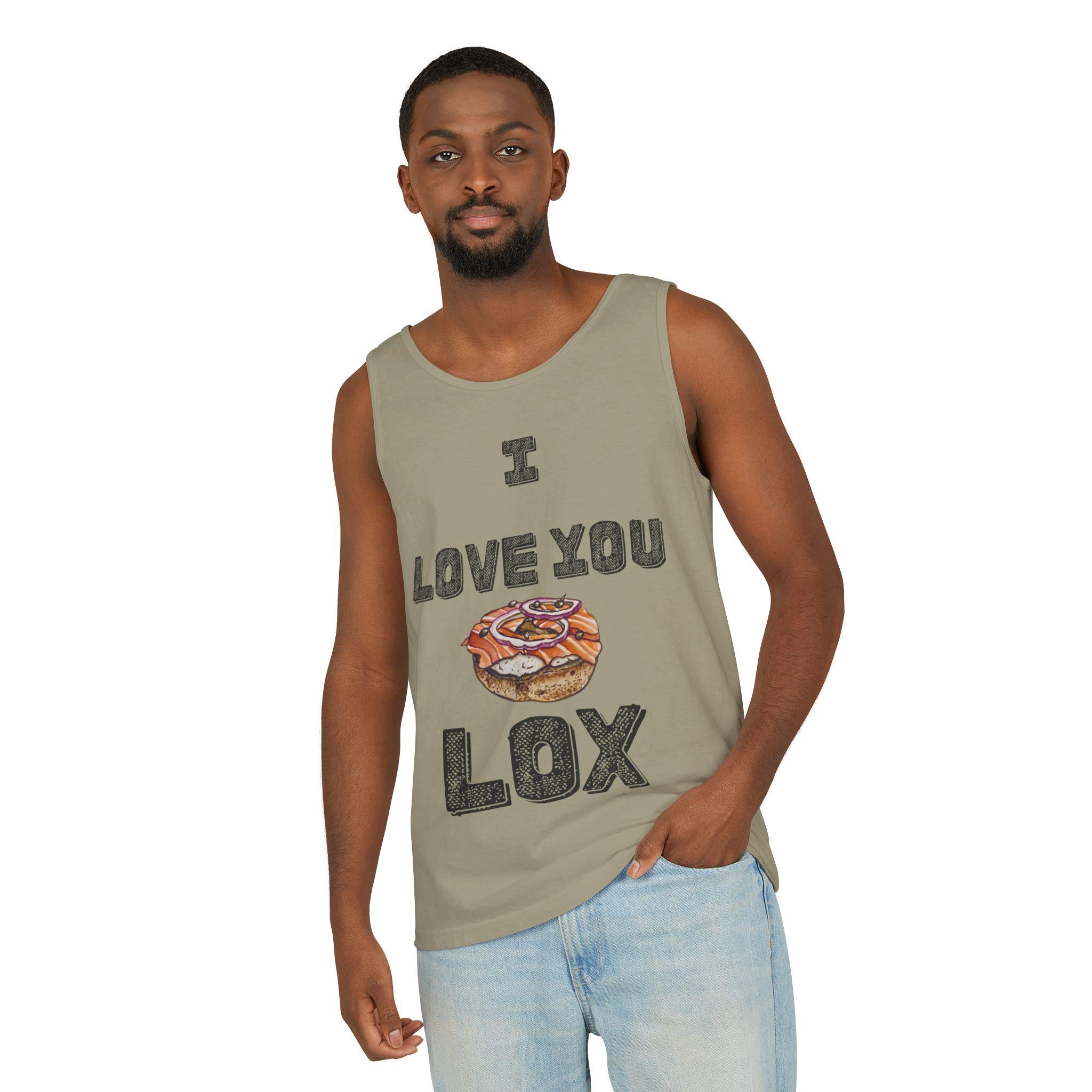 I Love You Lox Tank Top, Jewish Foodie Bagel Lover Shirt