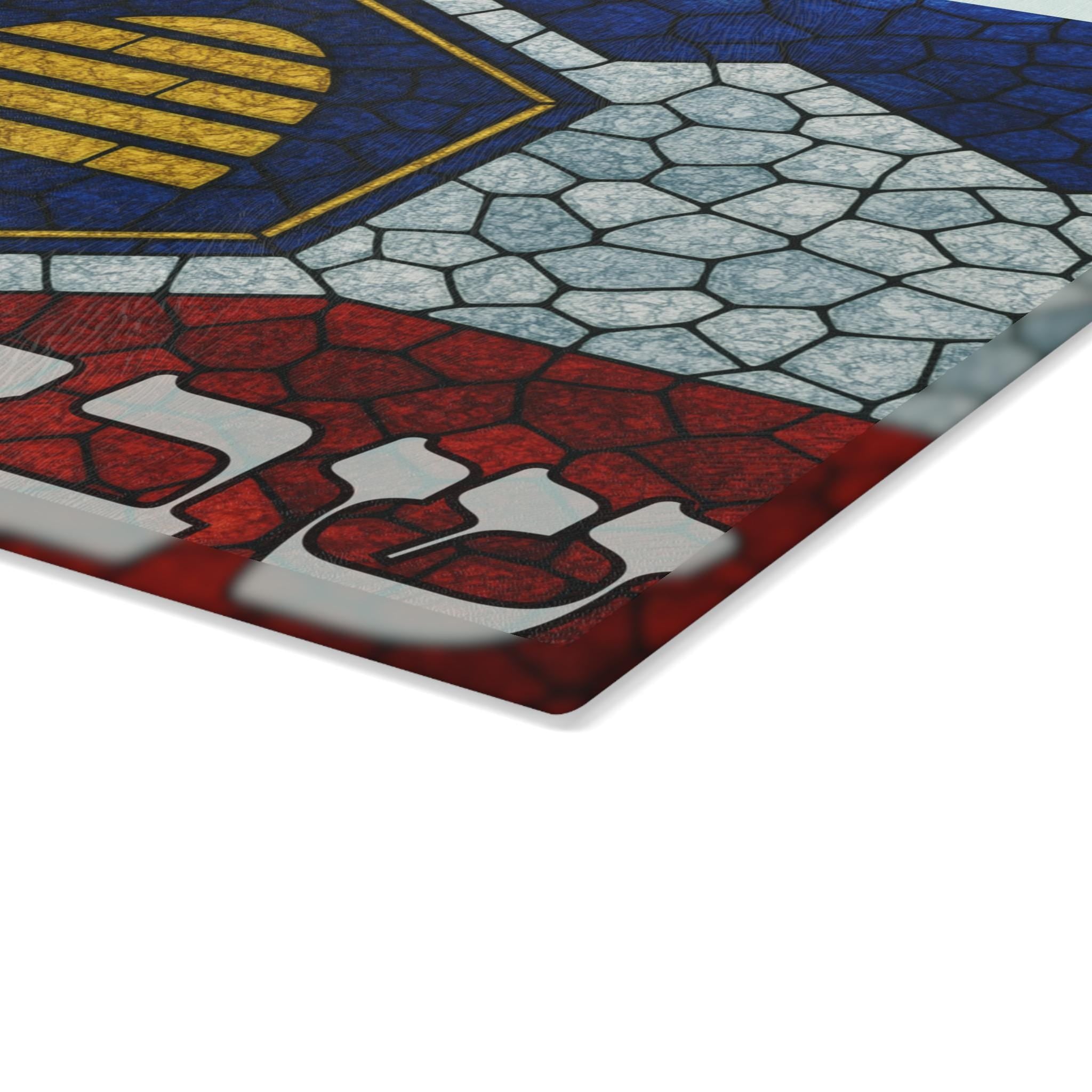 Utah Flag Challah Board, Stained Glass Shabbat Plate, Judaica Gift
