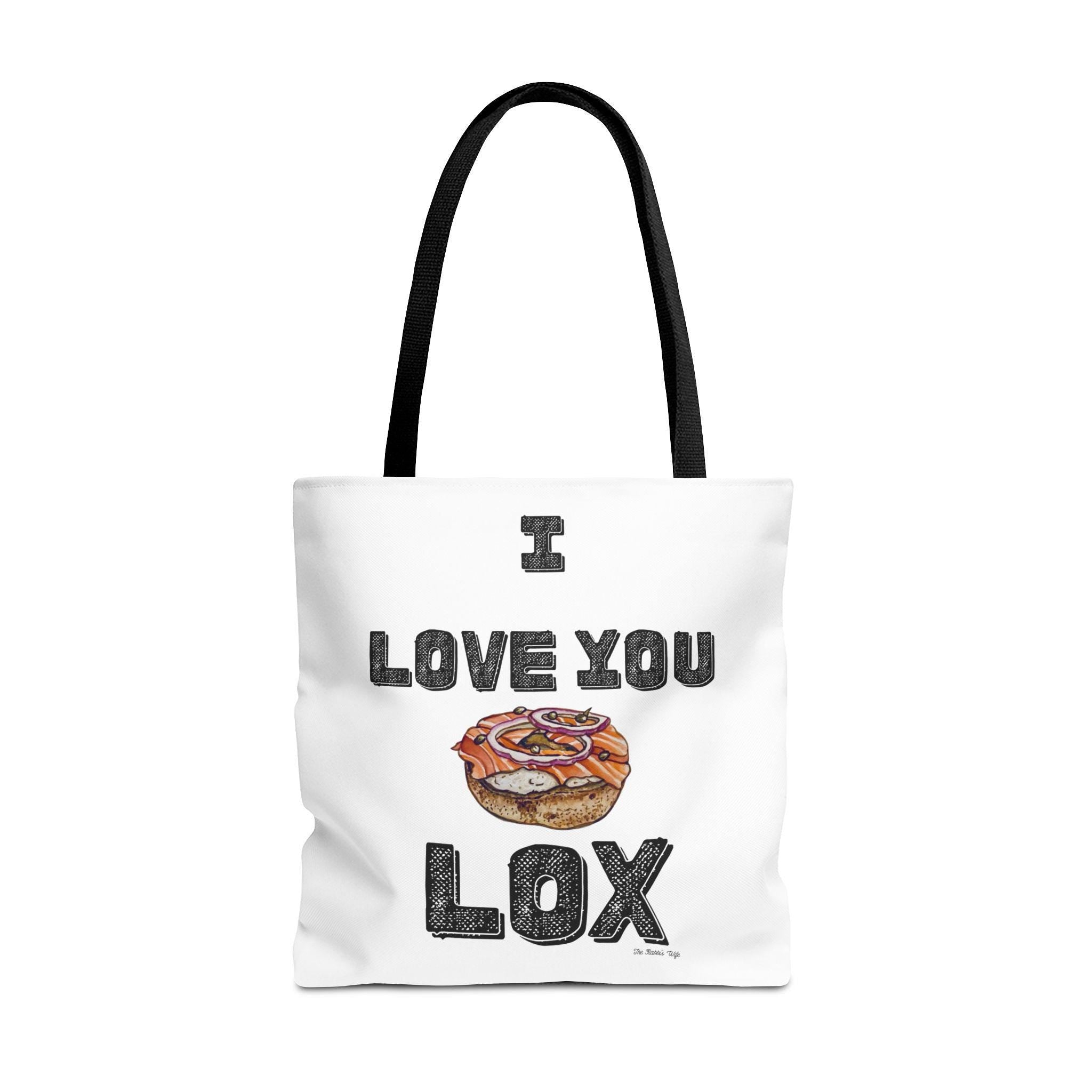 Funny Lox Bagel Tote Bag, Jewish Foodie Gift