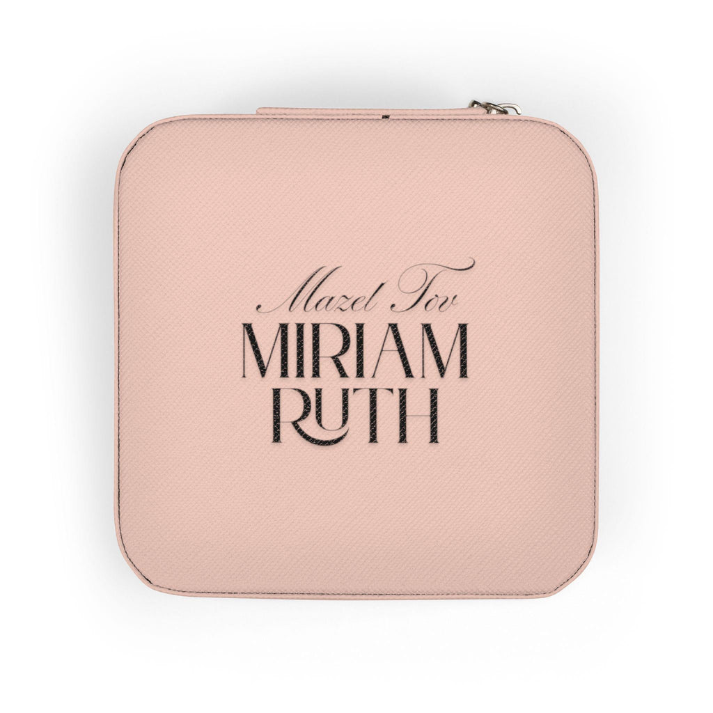 Bat Mitzvah Jewelry Travel Case, Compact Organizer, PU Leather Storage, Gift for Her