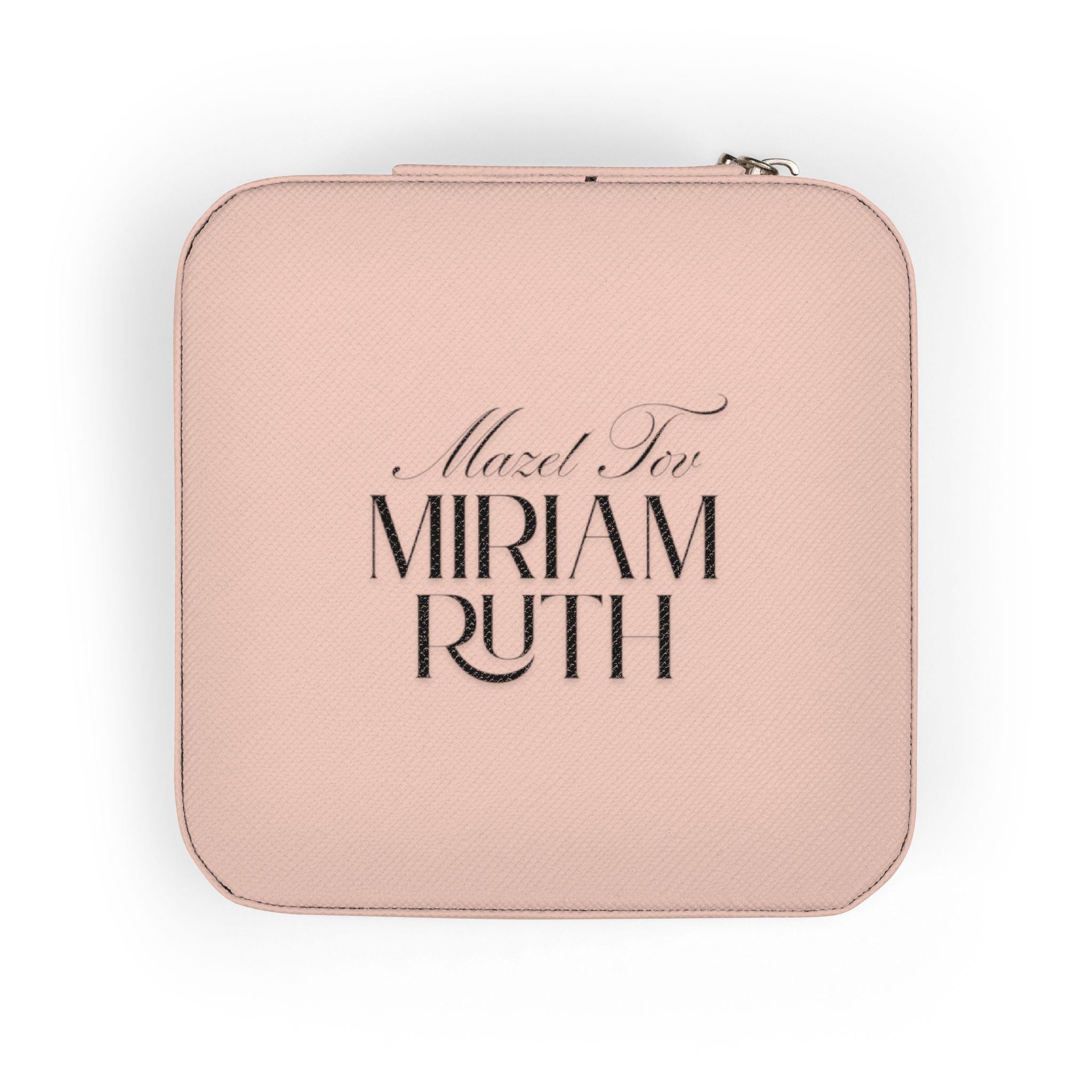Bat Mitzvah Jewelry Travel Case, Compact Organizer, PU Leather Storage, Gift for Her